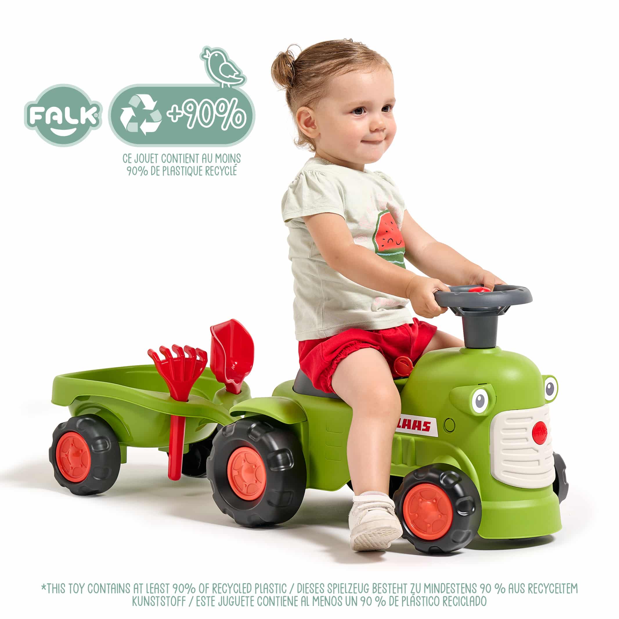 falk-claas-retro-rutschauto-mit-anh-nger-ab-1-jahr image 2
