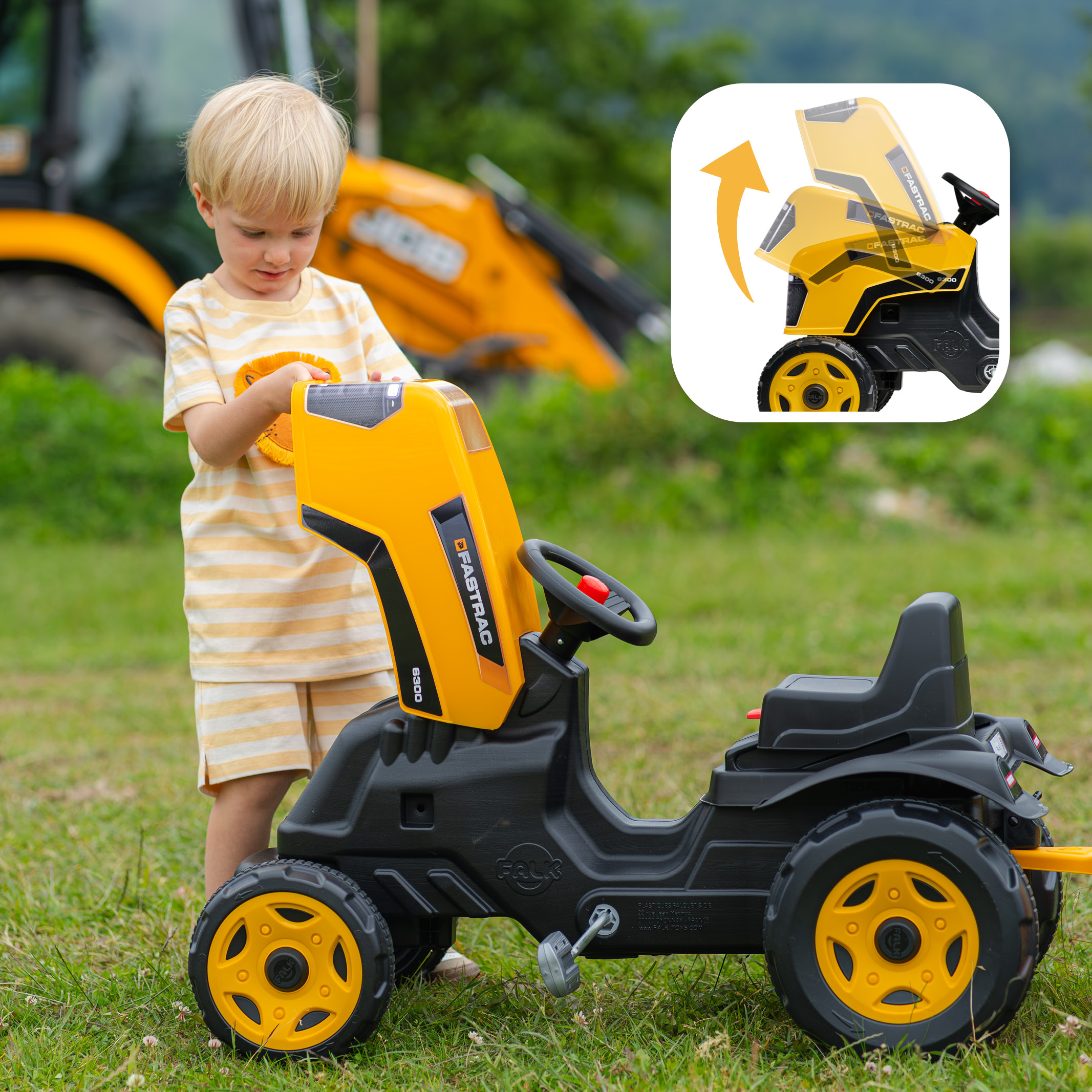 falk-jcb-trettraktor-mit-anh-nger-und-motorhaube-2-6-j image 3