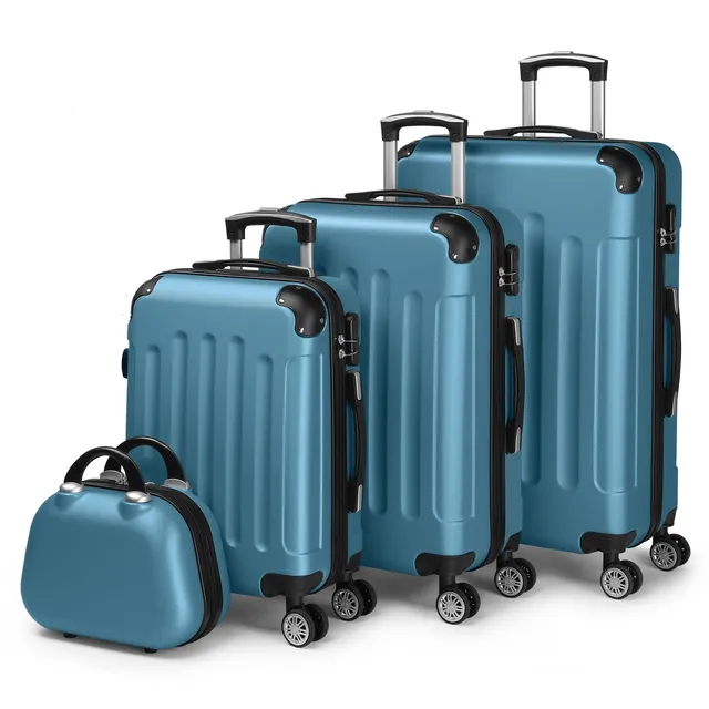 lalaho-kofferset-4-teilig-hartschale-koffer-navyblau-4tlg-mit-rollen image 1