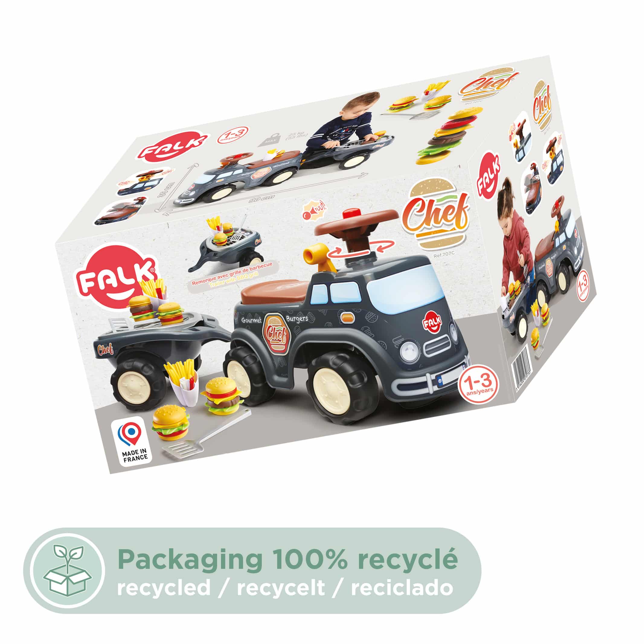 falk-food-truck-rutschauto-mit-anh-nger-ab-1-jahr image 6