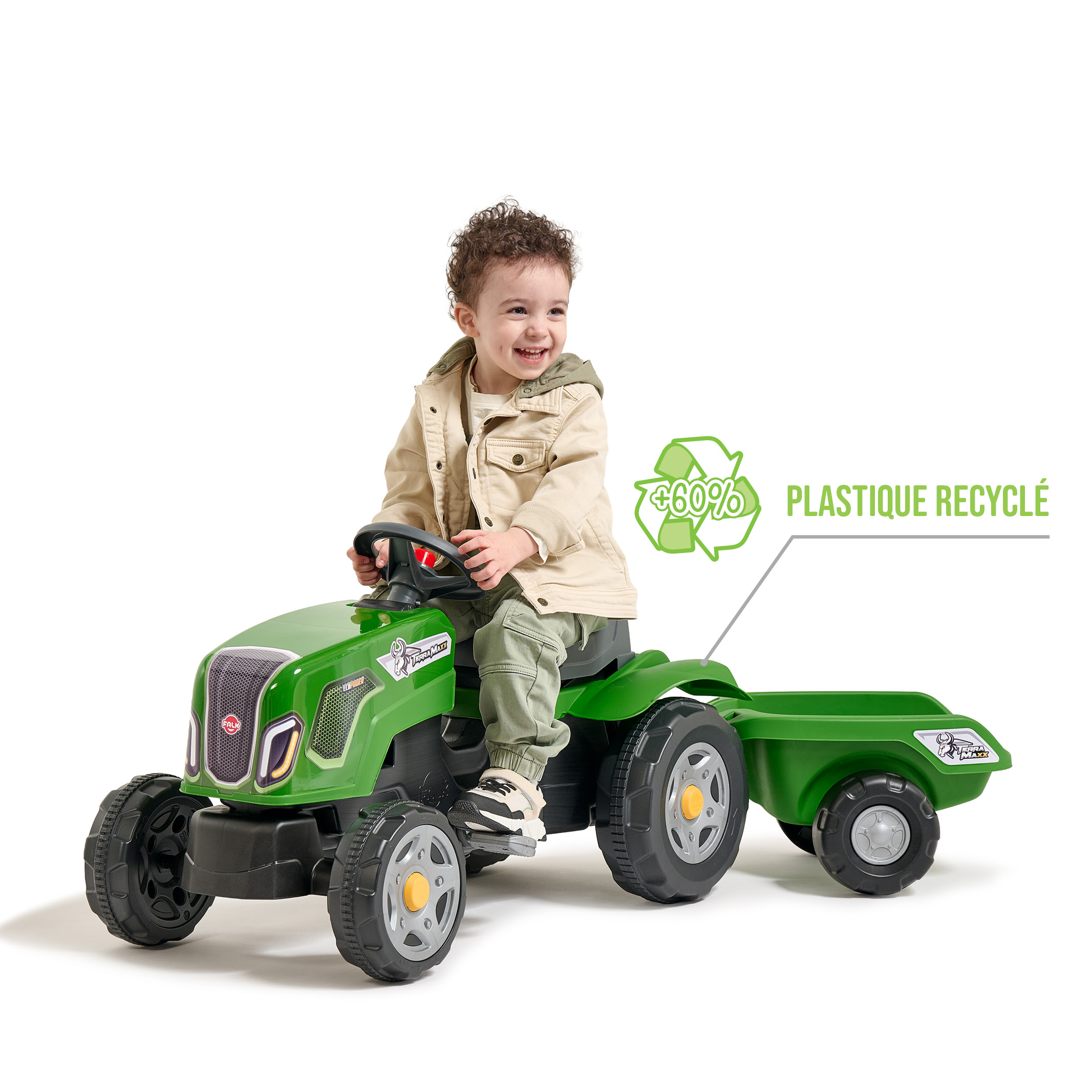 falk-terra-maxx-trettraktor-mit-anh-nger-motorhaube-2-6-jahre image 2