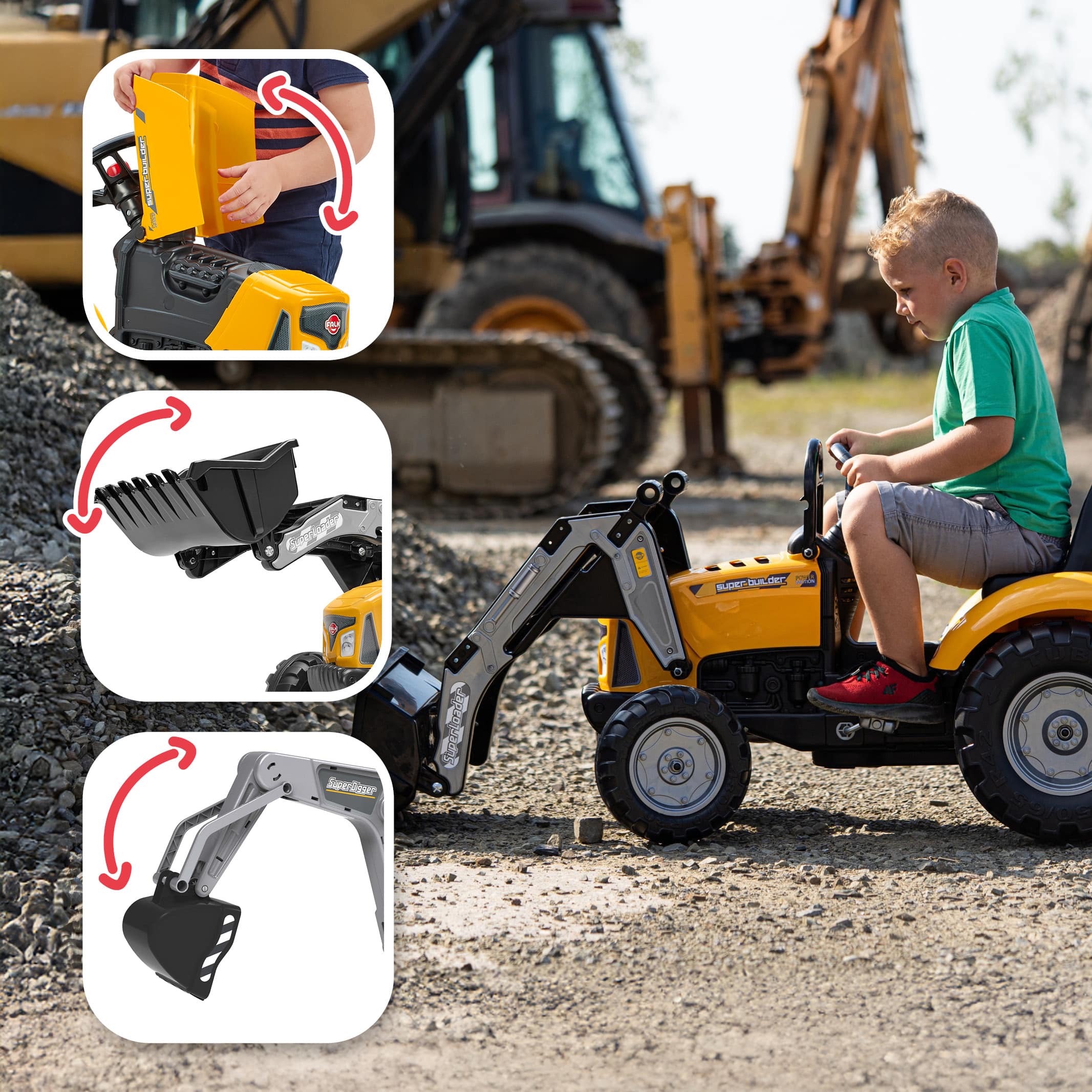 falk-super-builder-baggertraktor-mit-bagger-3-7-jahre image 2