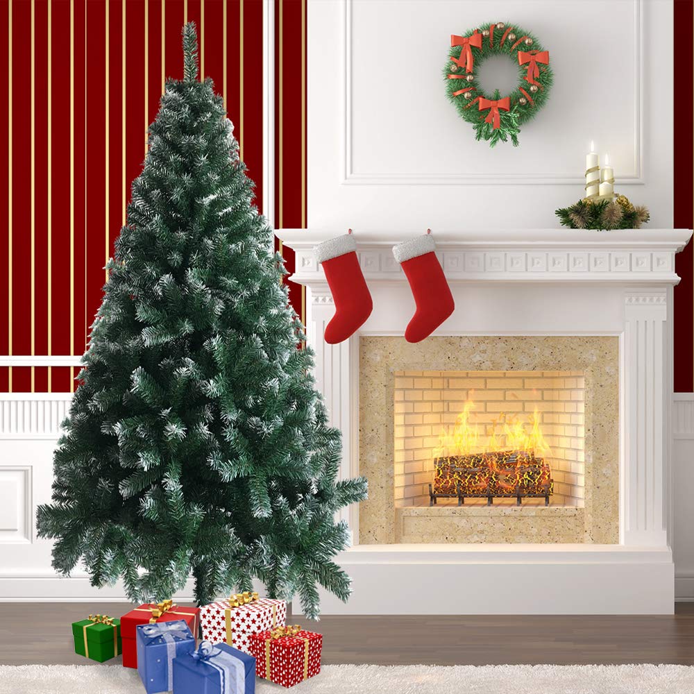 lalaho-weihnachtsbaum-k-nstlich-150-cm-gr-n-wei image 3