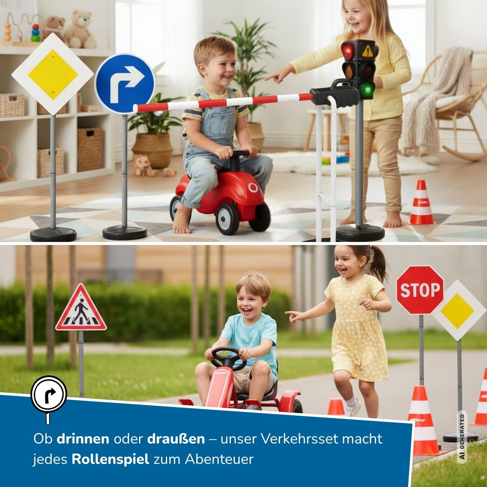 alldoro-xxl-verkehrsset-ampel-blitzer-schranke-10-schilder image 3