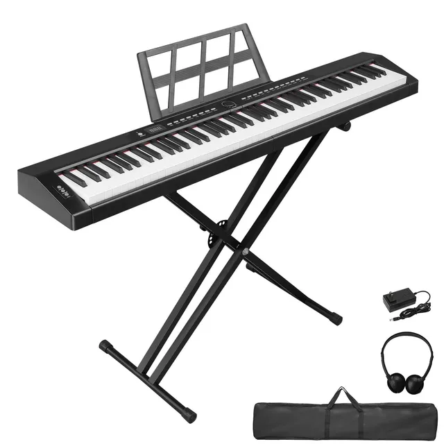 lalaho-e-piano-88-tasten-halbgewichtet-digitalpiano-schwarz-x-st-nder image 1