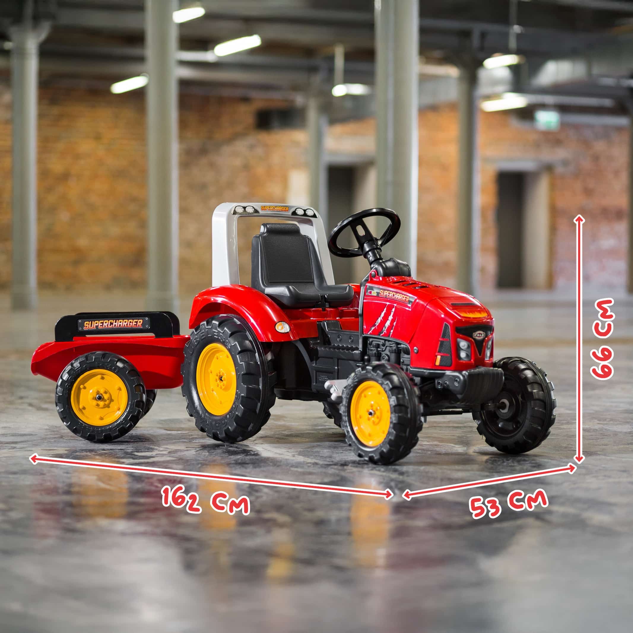 falk-supercharger-trettraktor-mit-anh-nger-3-7-jahre image 5