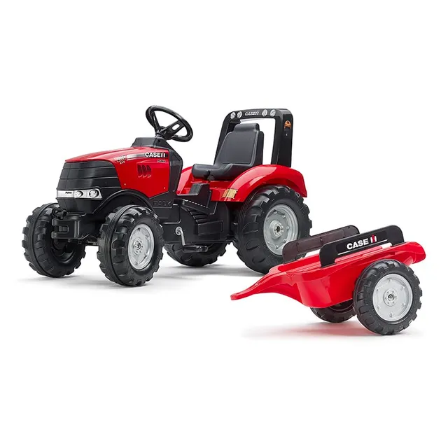 falk-case-ih-trettraktor-mit-anh-nger-und-hupe image 1