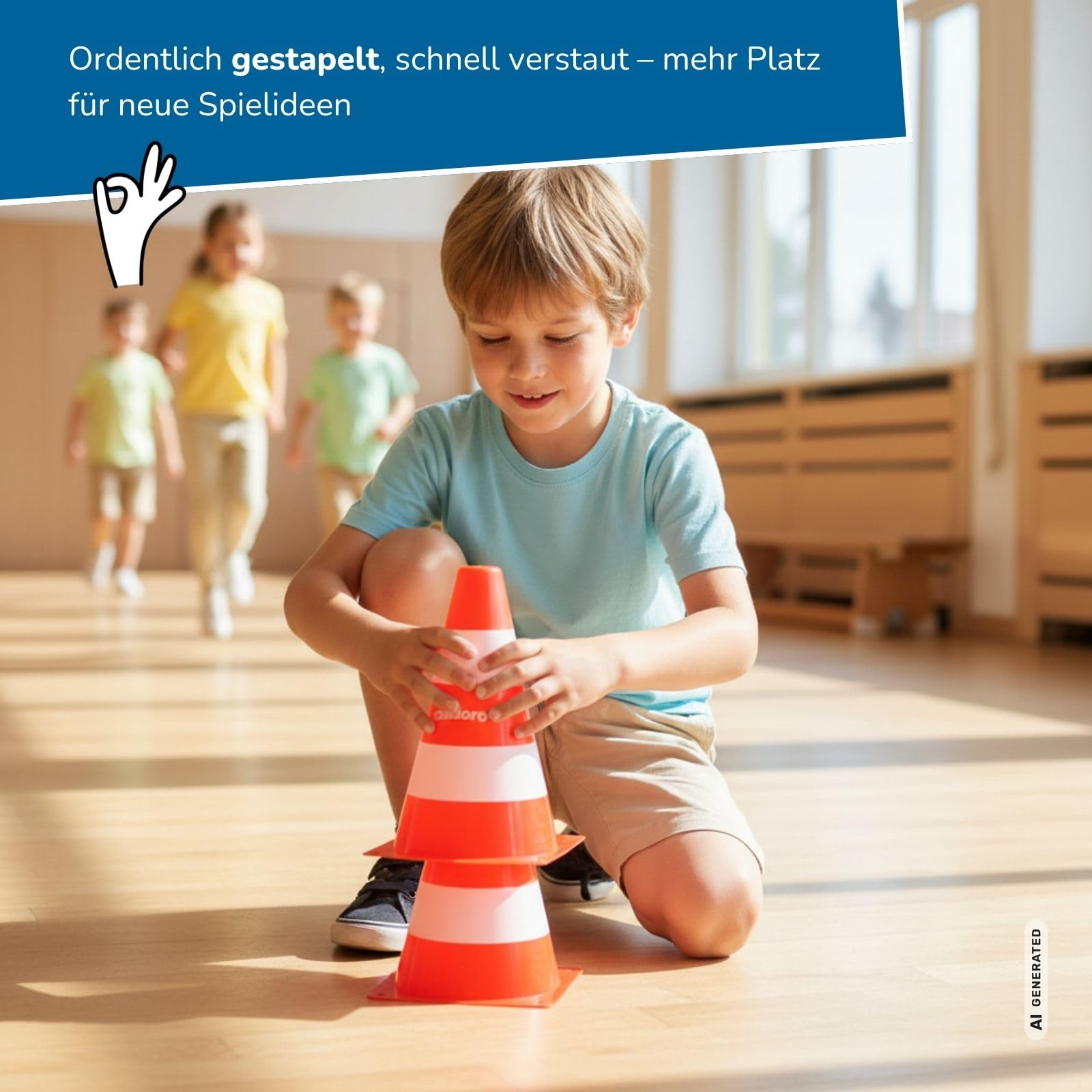 alldoro-lernen-besch-ftigung-pylonen-96er-set-18-cm-orange-wei image 5
