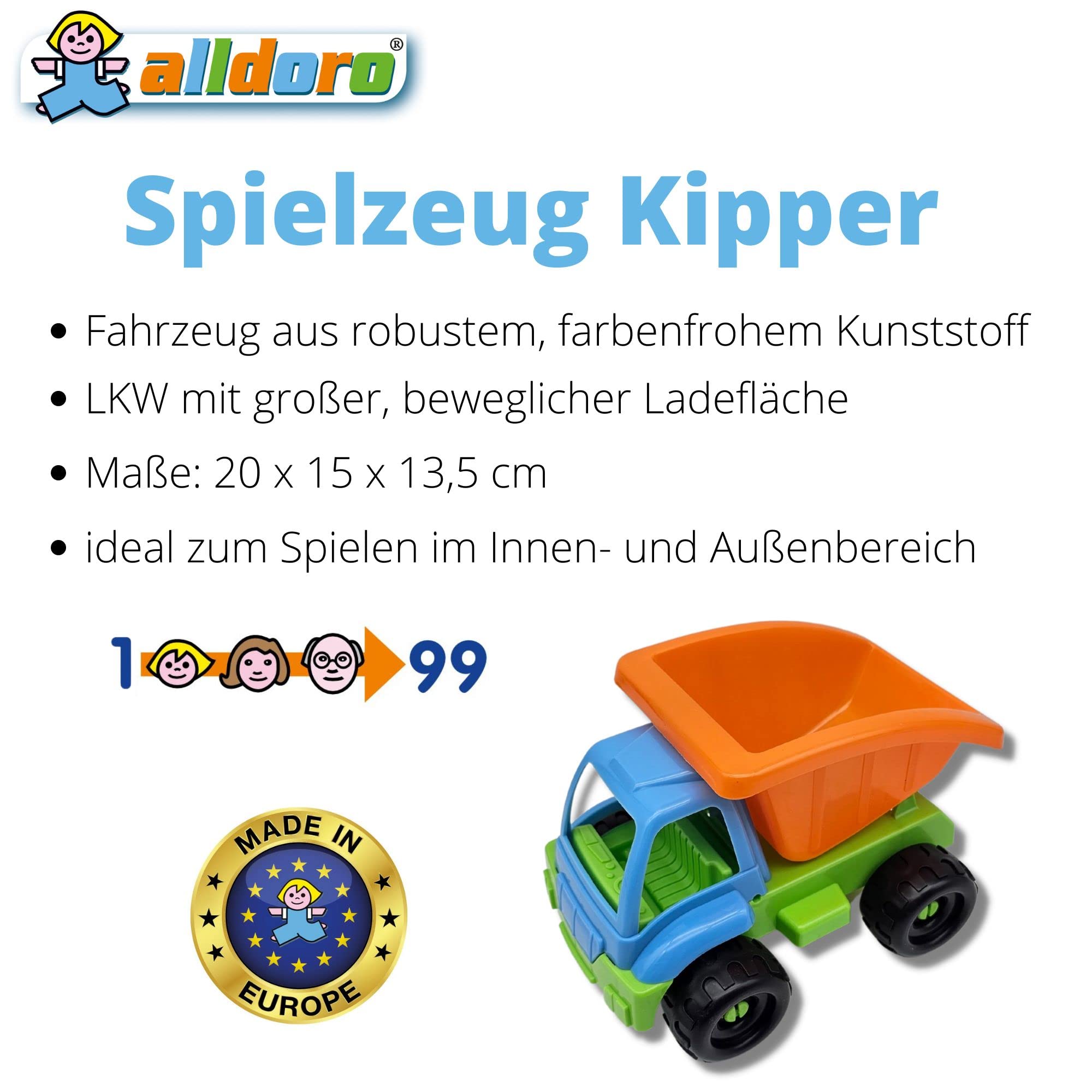 alldoro-lernen-spielzeug-lkw-kippmulde-bunt-20-cm image 4