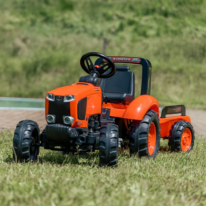 falk-kubota-m135gx-trettraktor-mit-anh-nger-pedal image 4
