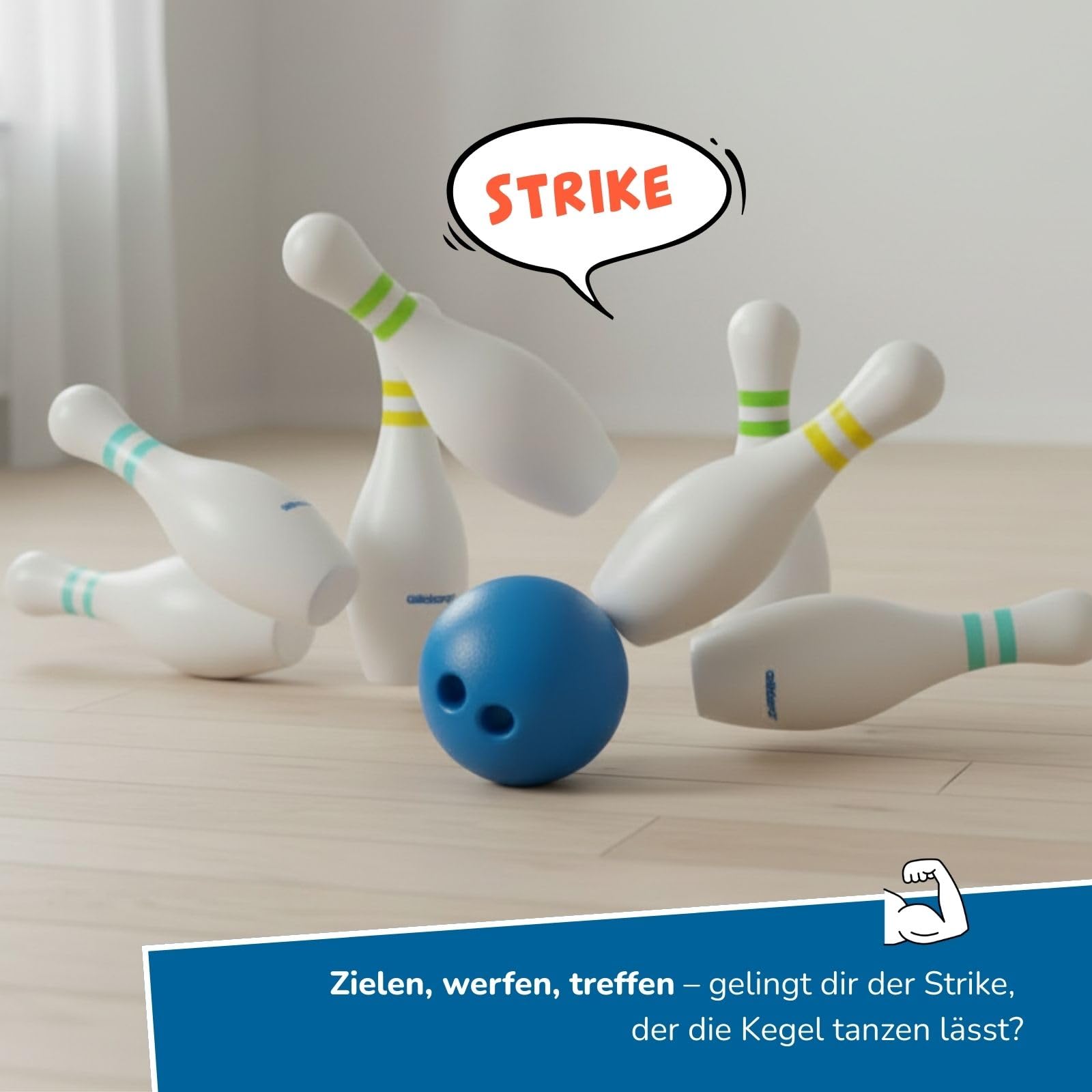 alldoro-xxl-bowling-set-kinder-6-pins-kugel-mit-tasche image 5