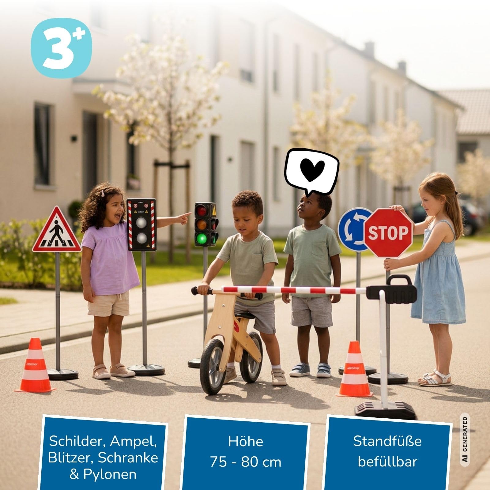 alldoro-xxl-verkehrsset-ampel-blitzer-schranke-10-schilder image 2