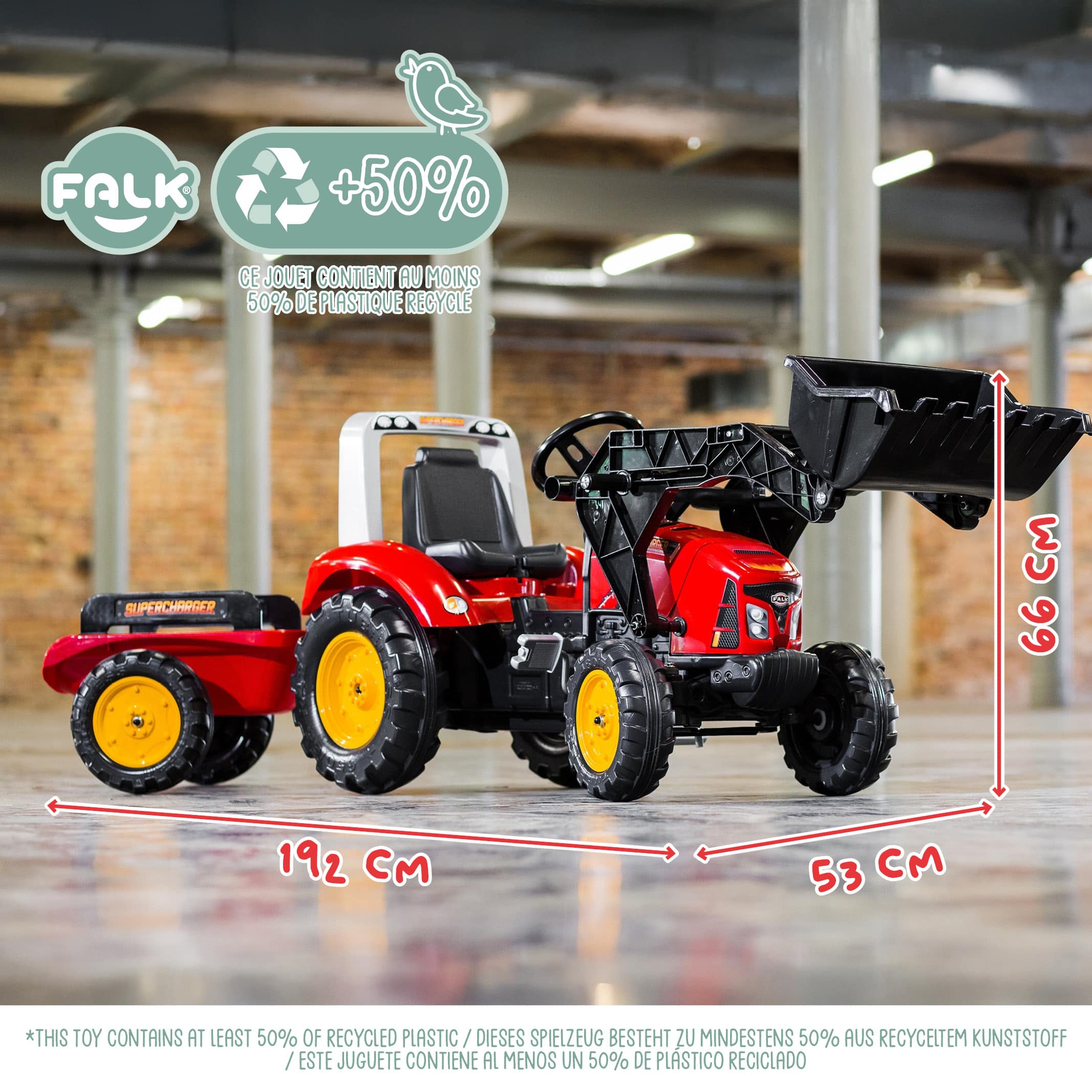 falk-supercharger-trettraktor-mit-schaufel-anh-nger image 4