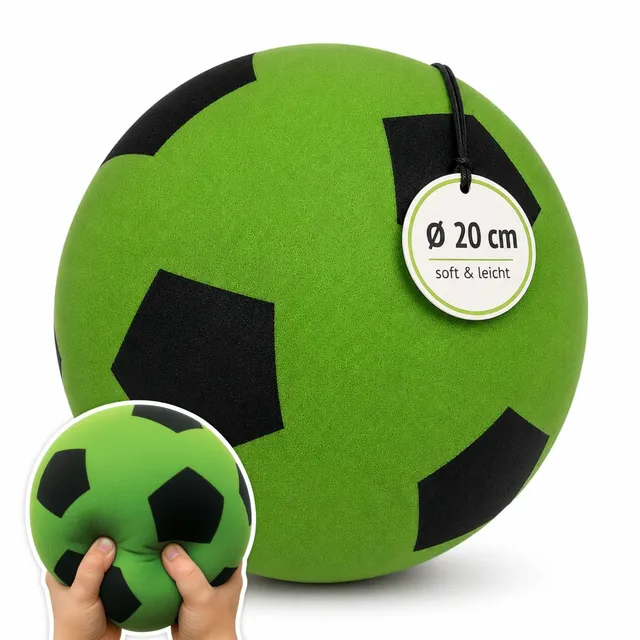 alldoro-outdoor-spielzeug-soft-fu-ball-20-cm-gr-n image 1