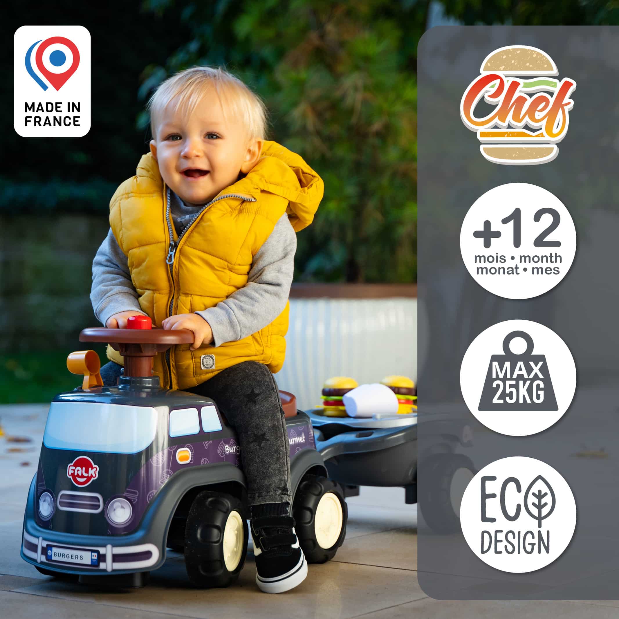 falk-food-truck-rutschauto-mit-anh-nger-ab-1-jahr image 4
