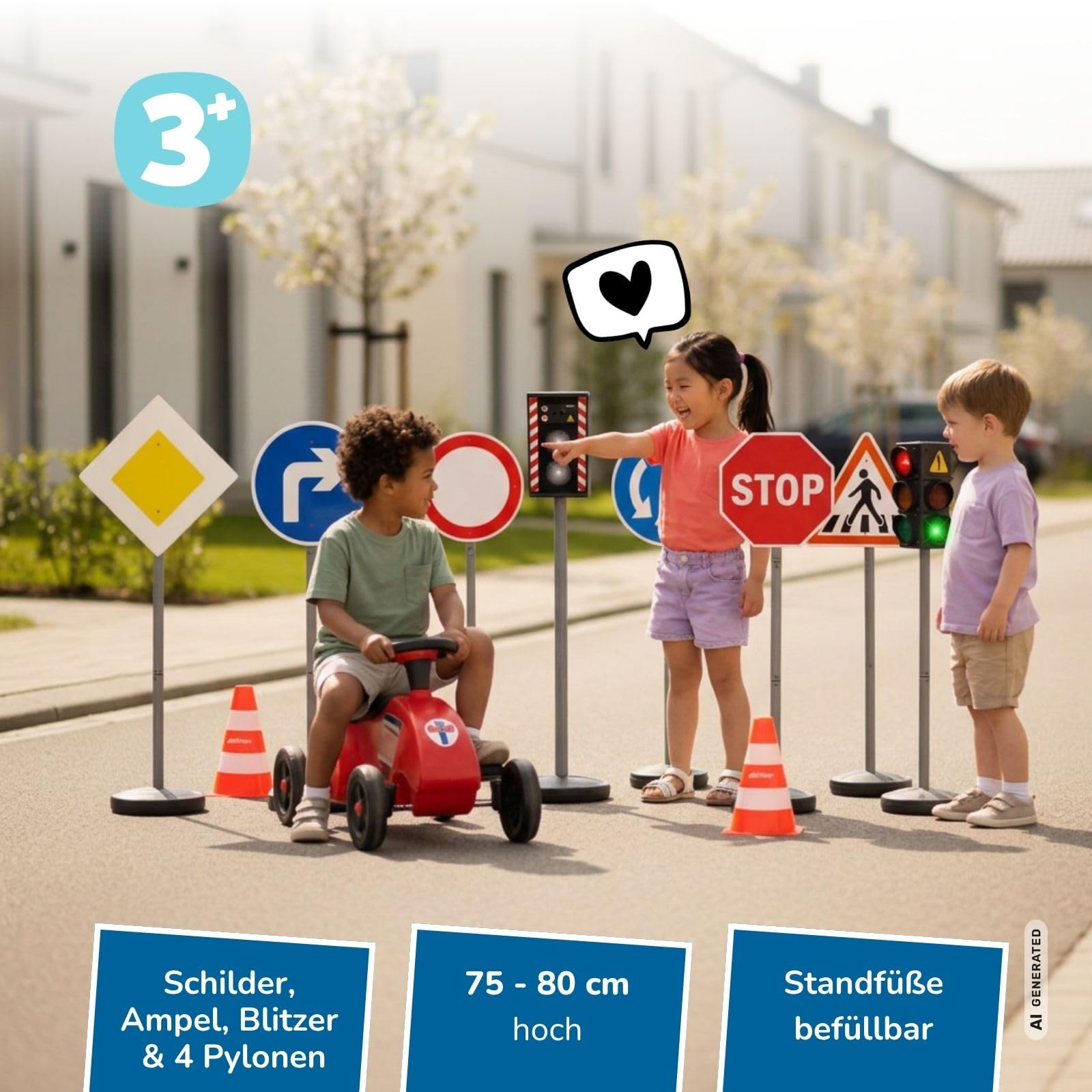 alldoro-lernen-besch-ftigung-xxl-verkehrsset-ampel-blitzer-10-schilder image 2