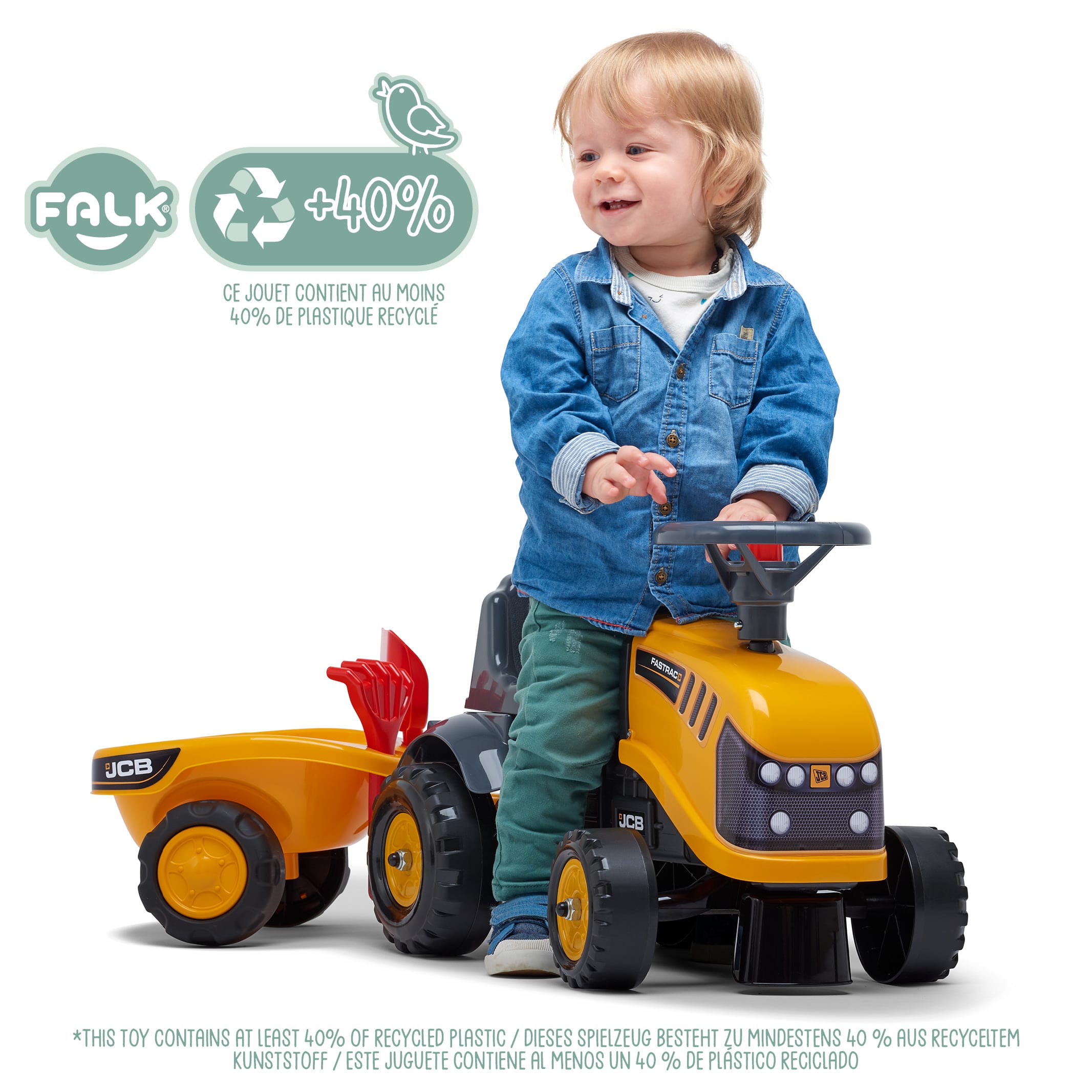 falk-jcb-rutsch-traktor-anh-nger-schaufel-rechen-ab-12-monate image 2
