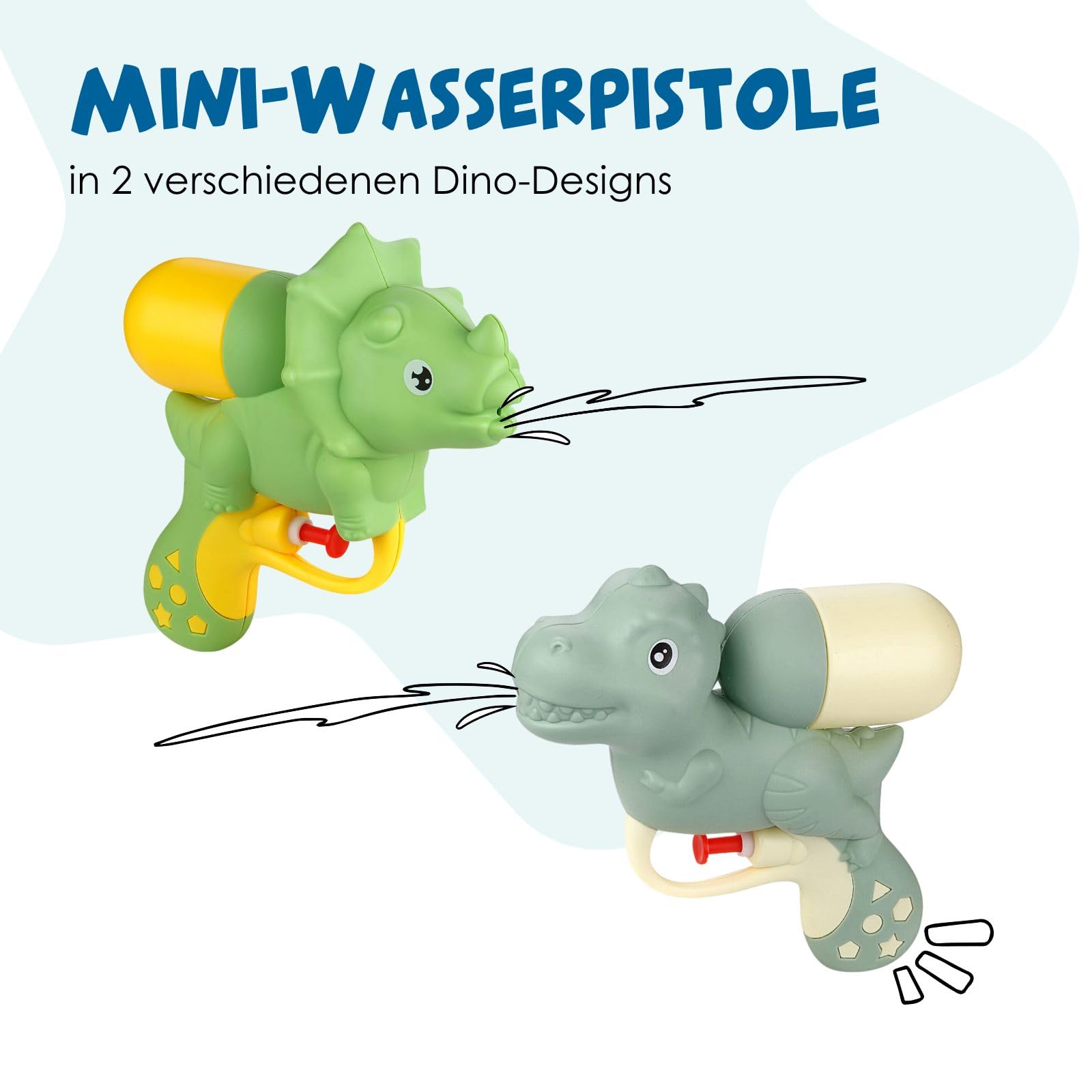 alldoro-outdoor-dino-wasserpistolen-12er-set-100-ml-16-cm-bunt image 2