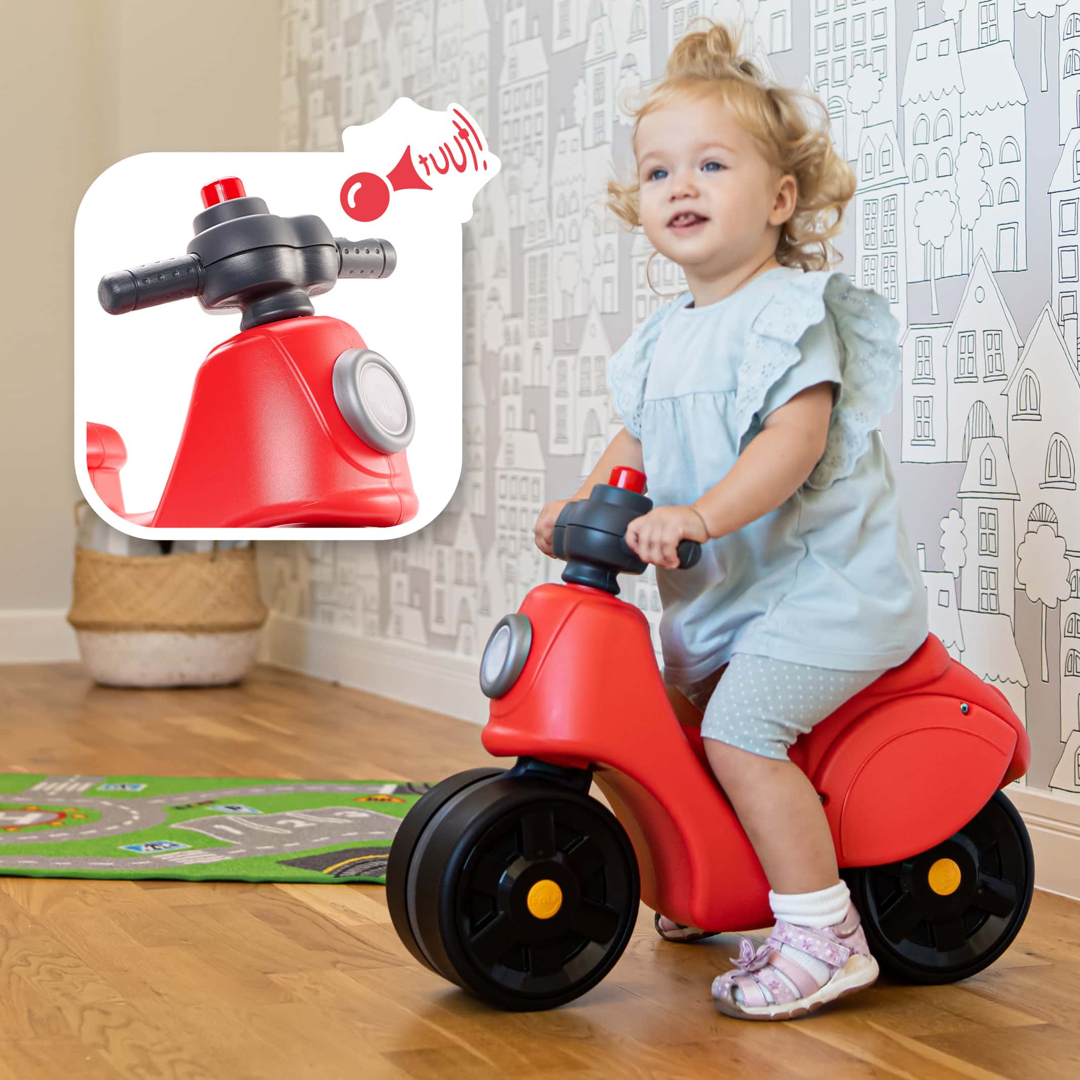 falk-motos-strada-laufler-roller-vintage-mit-hupe image 3