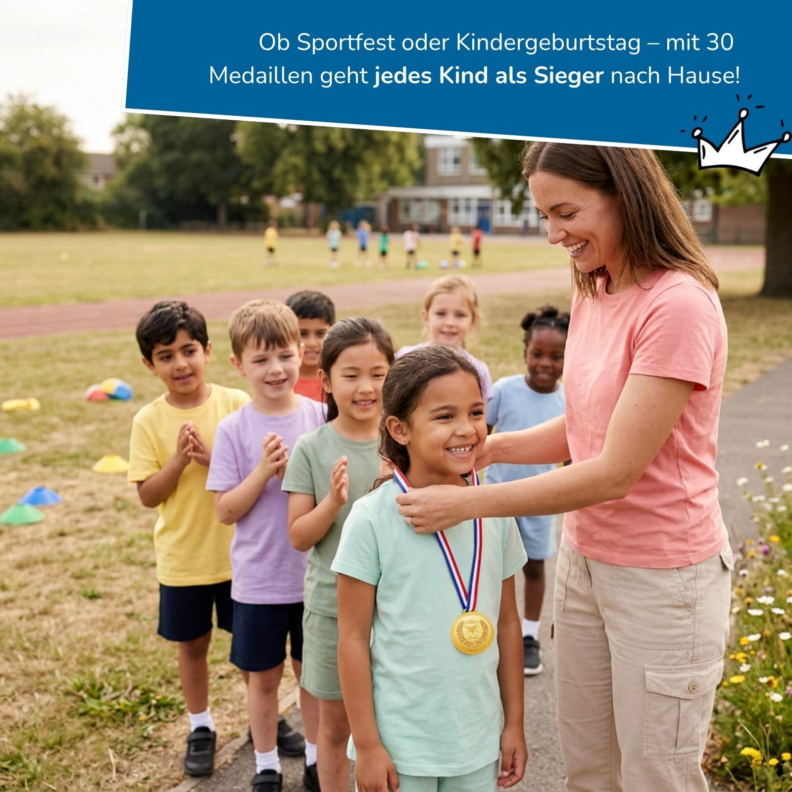 alldoro-goldmedaillen-kinder-30er-set-mit-band-auszeichnung image 4