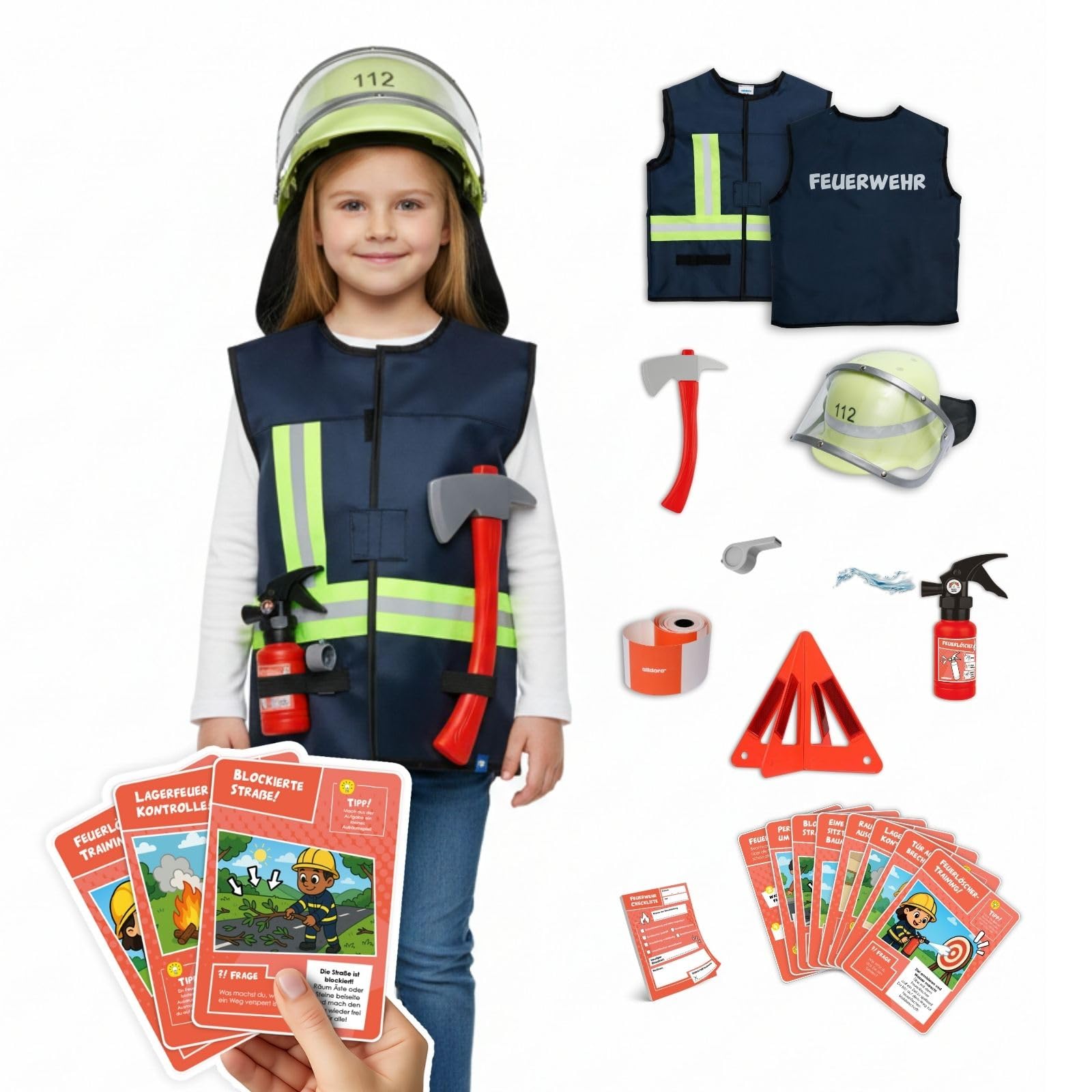 alldoro-feuerwehr-rollenspielset-kost-m-f-r-kinder-ab-3-jahren image 1