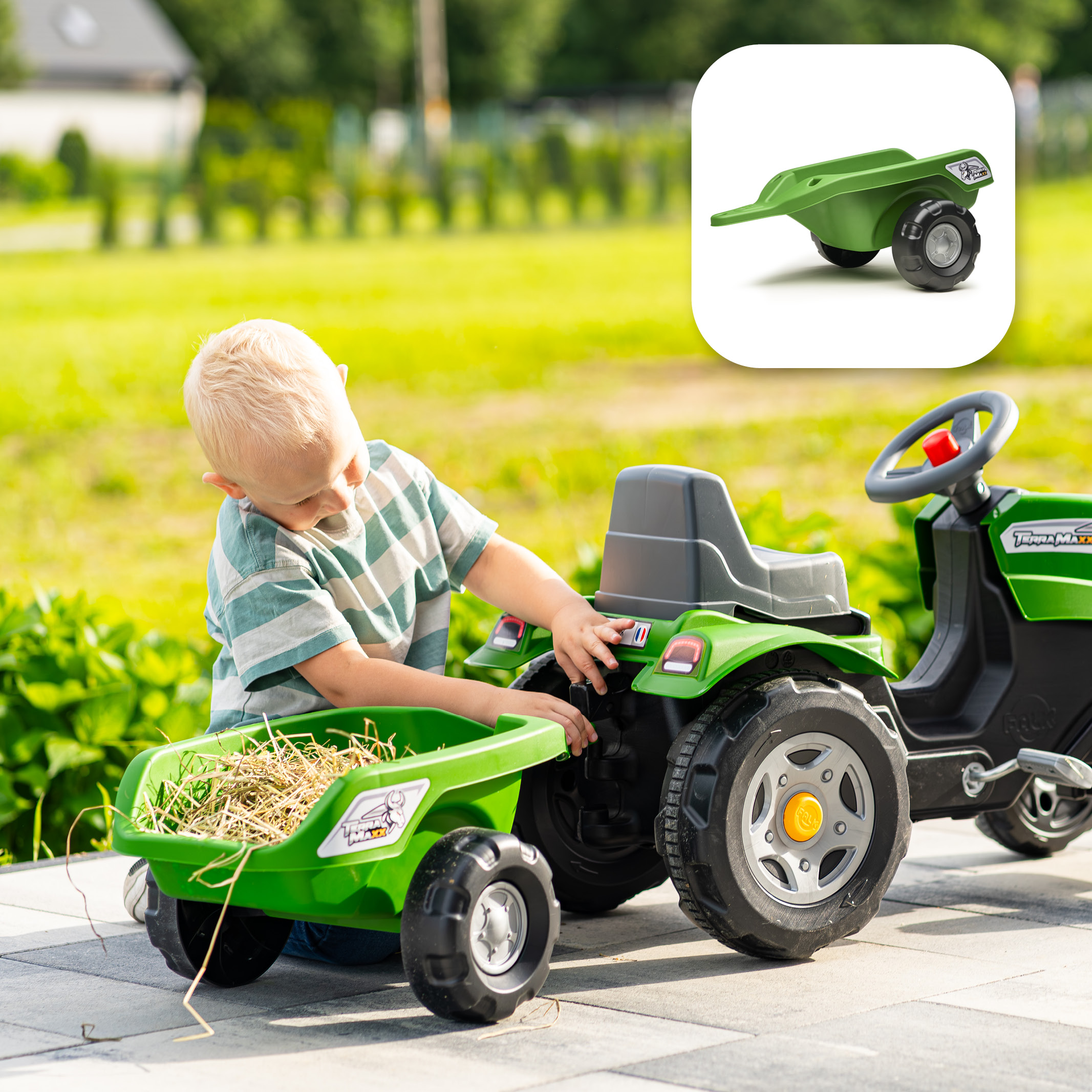 falk-terra-maxx-trettraktor-mit-anh-nger-motorhaube-2-6-jahre image 6
