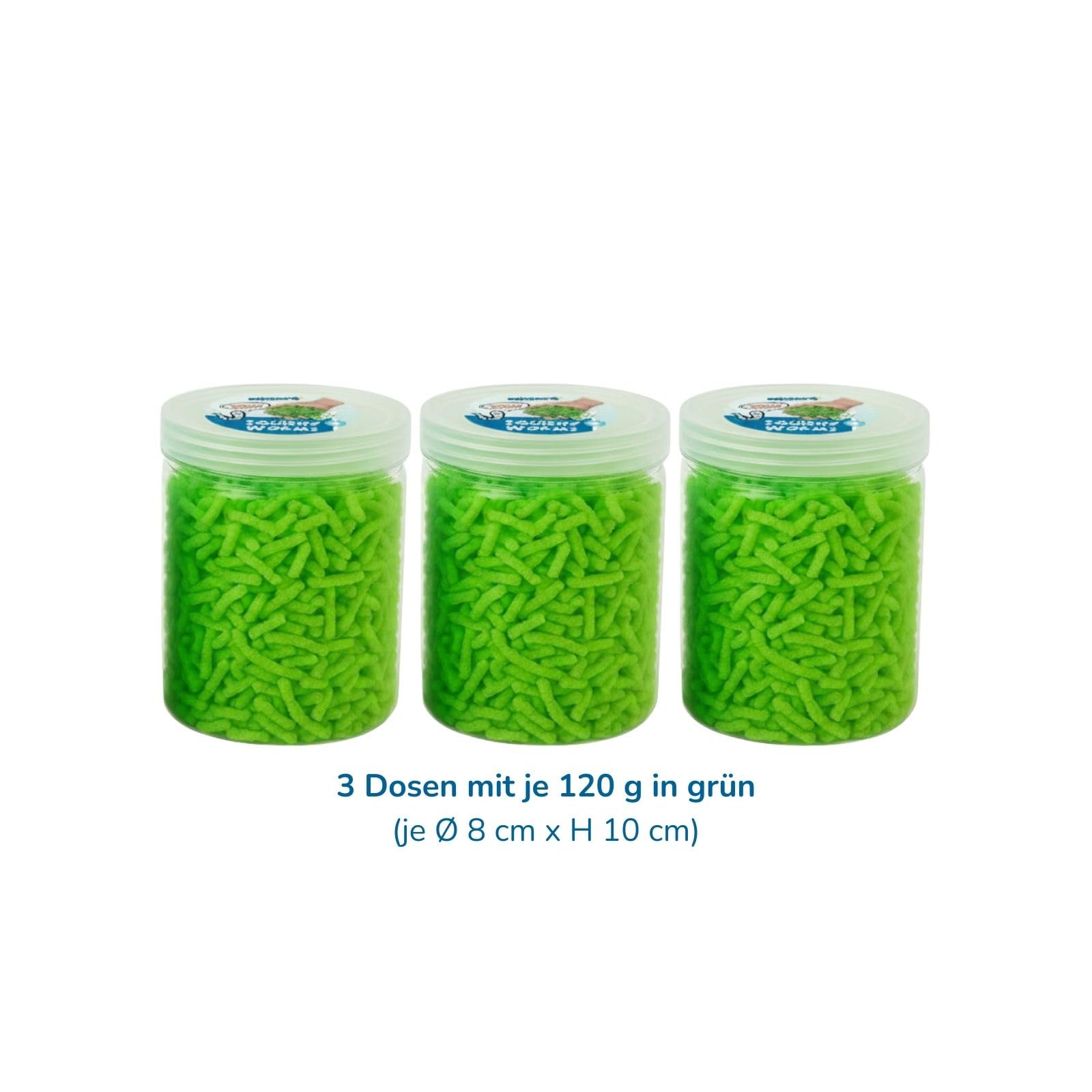 alldoro-squishy-worms-anti-stress-spielzeug-3er-set-gr-n-120-g image 6