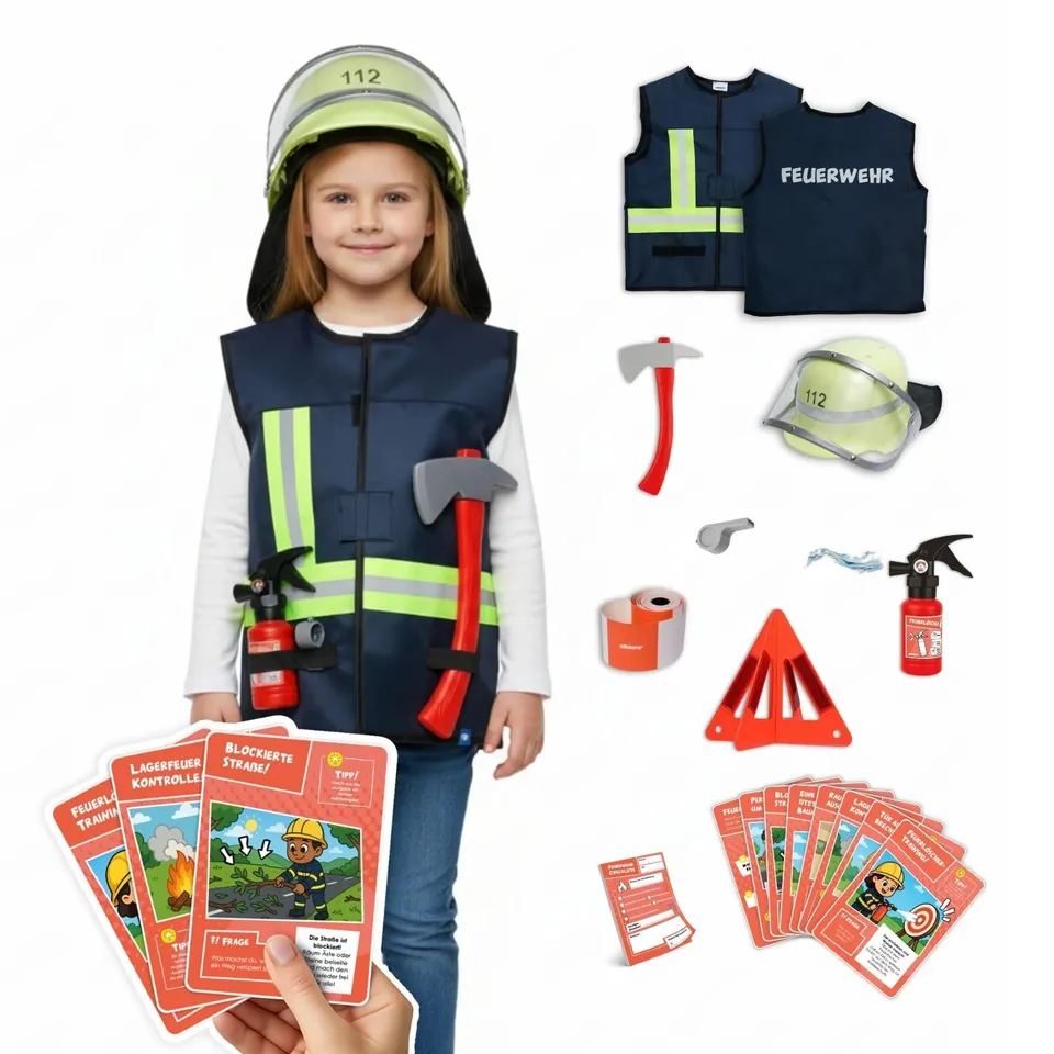 alldoro-feuerwehr-rollenspielset-kost-m-f-r-kinder-ab-3-jahren image 1