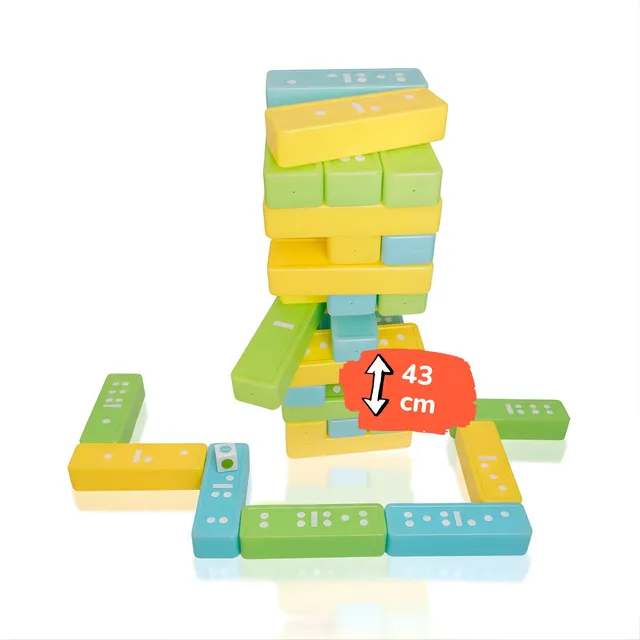 alldoro-xxl-wackelturm-domino-gesellschaftsspiel-jumbo-30-steine image 1