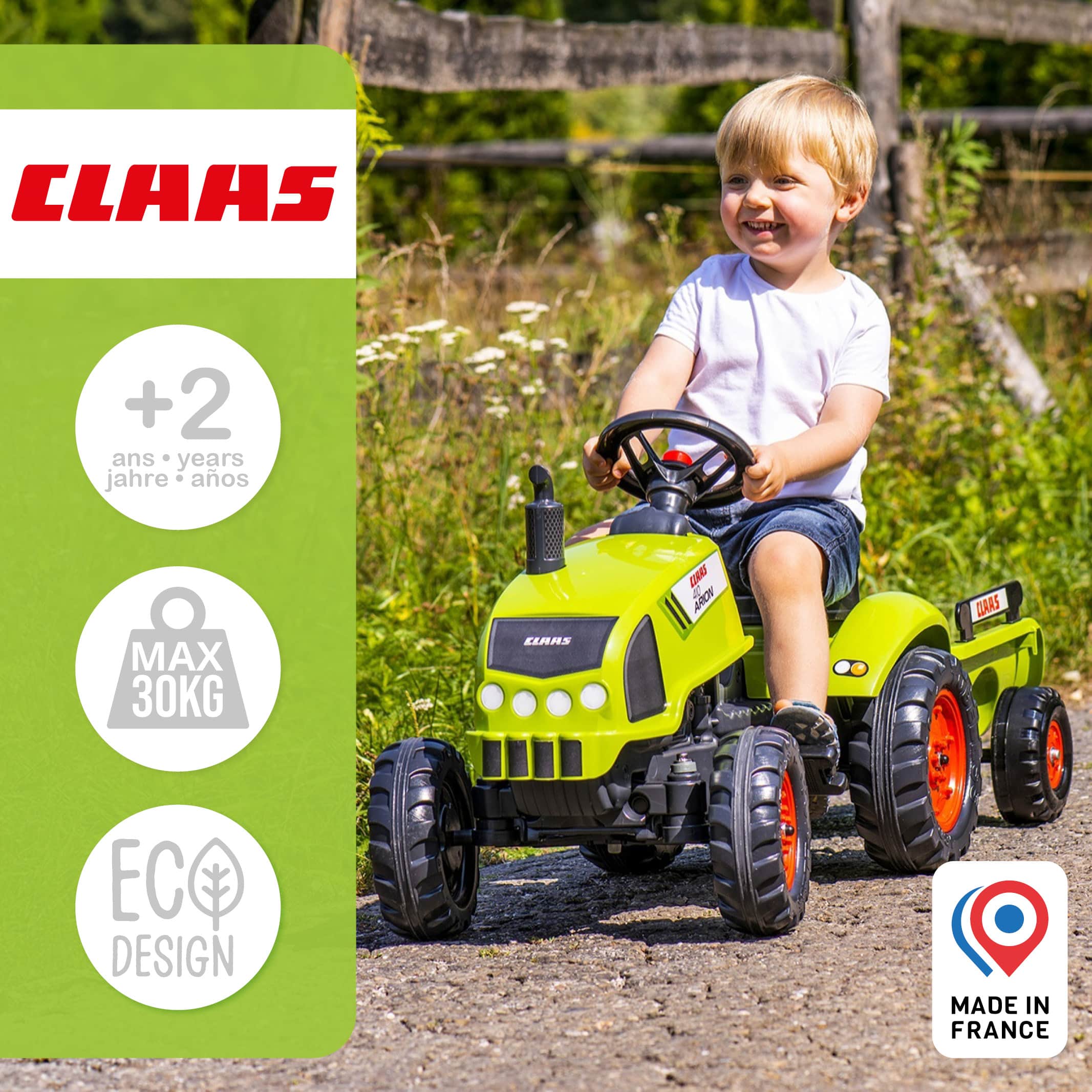 falk-trettraktor-claas-pedaltraktor-motorhaube-2-5-jahre image 4