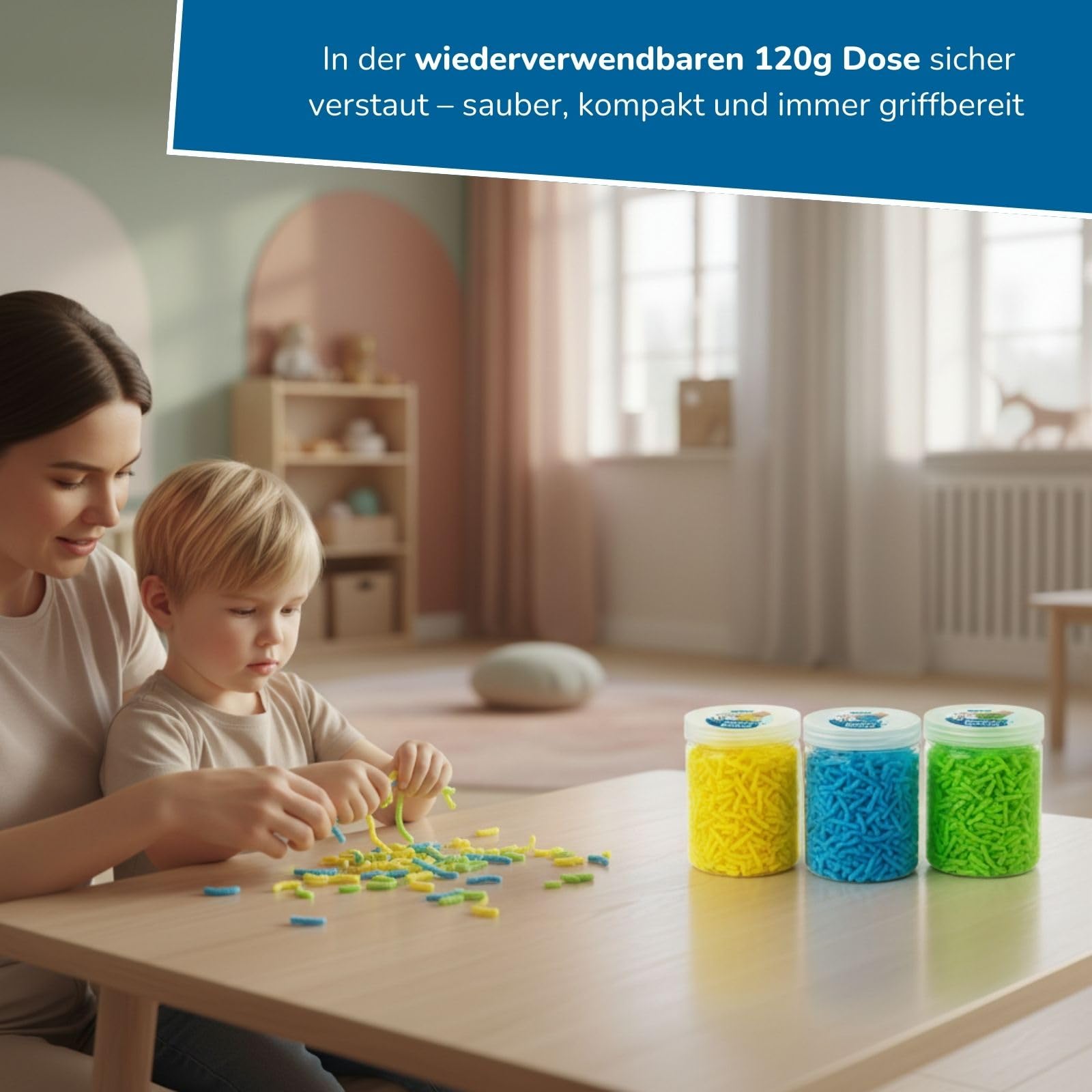 alldoro-motorik-squishy-worms-3er-set-120-g-gelb-blau-gr-n-knete image 5