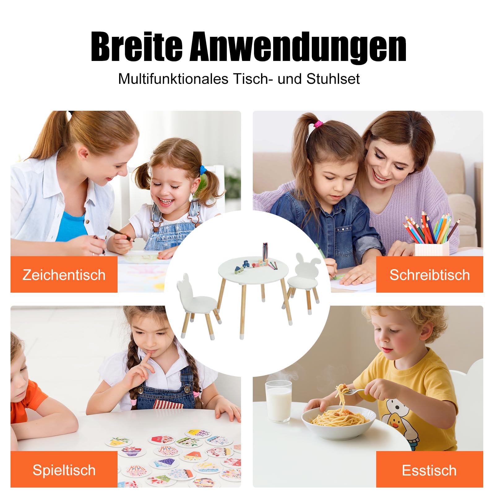 lalaho-kindertisch-mit-2-st-hlen-sitzgruppe-hase-b-r-holz image 6