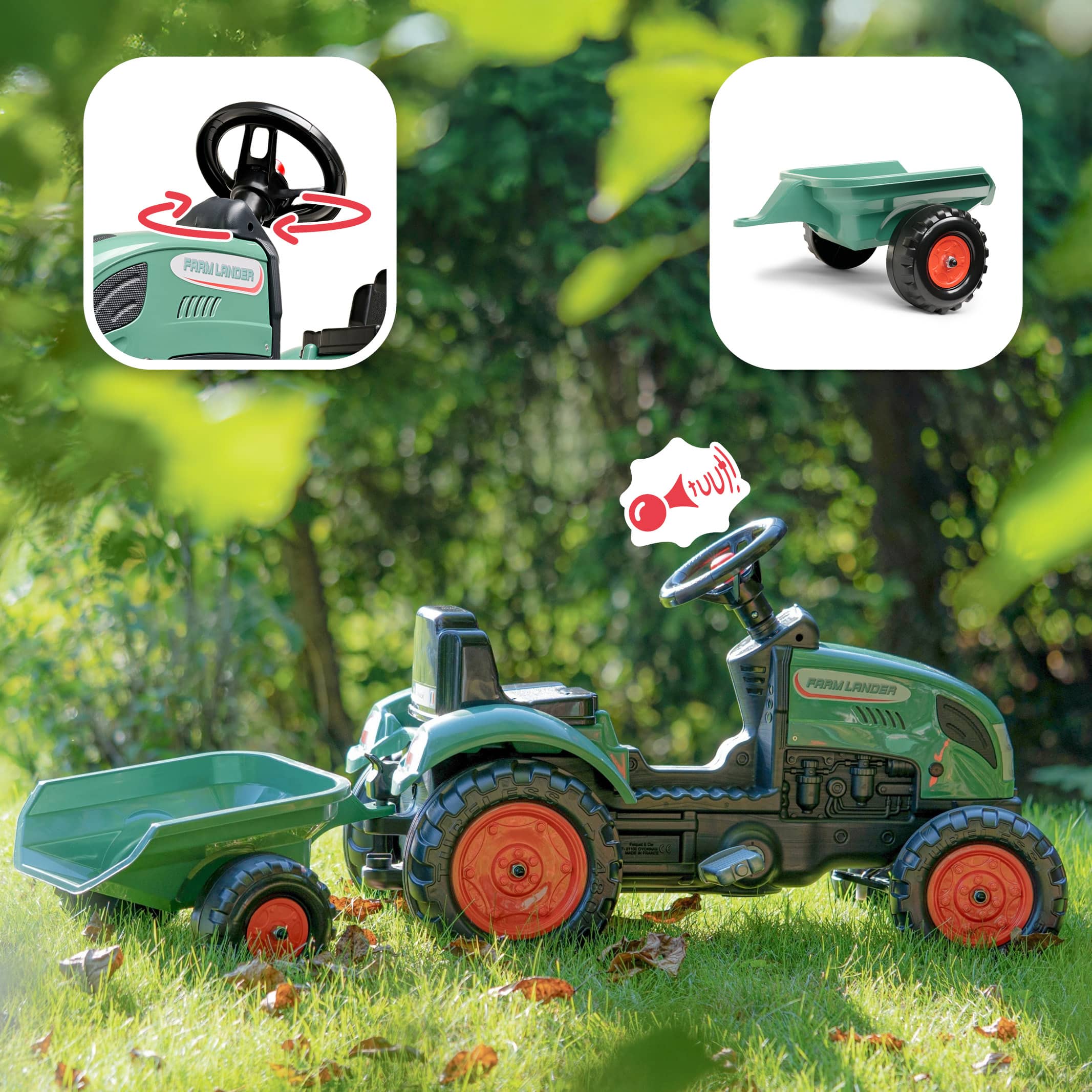 falk-farm-lander-trettraktor-mit-anh-nger-2-5-jahre image 3