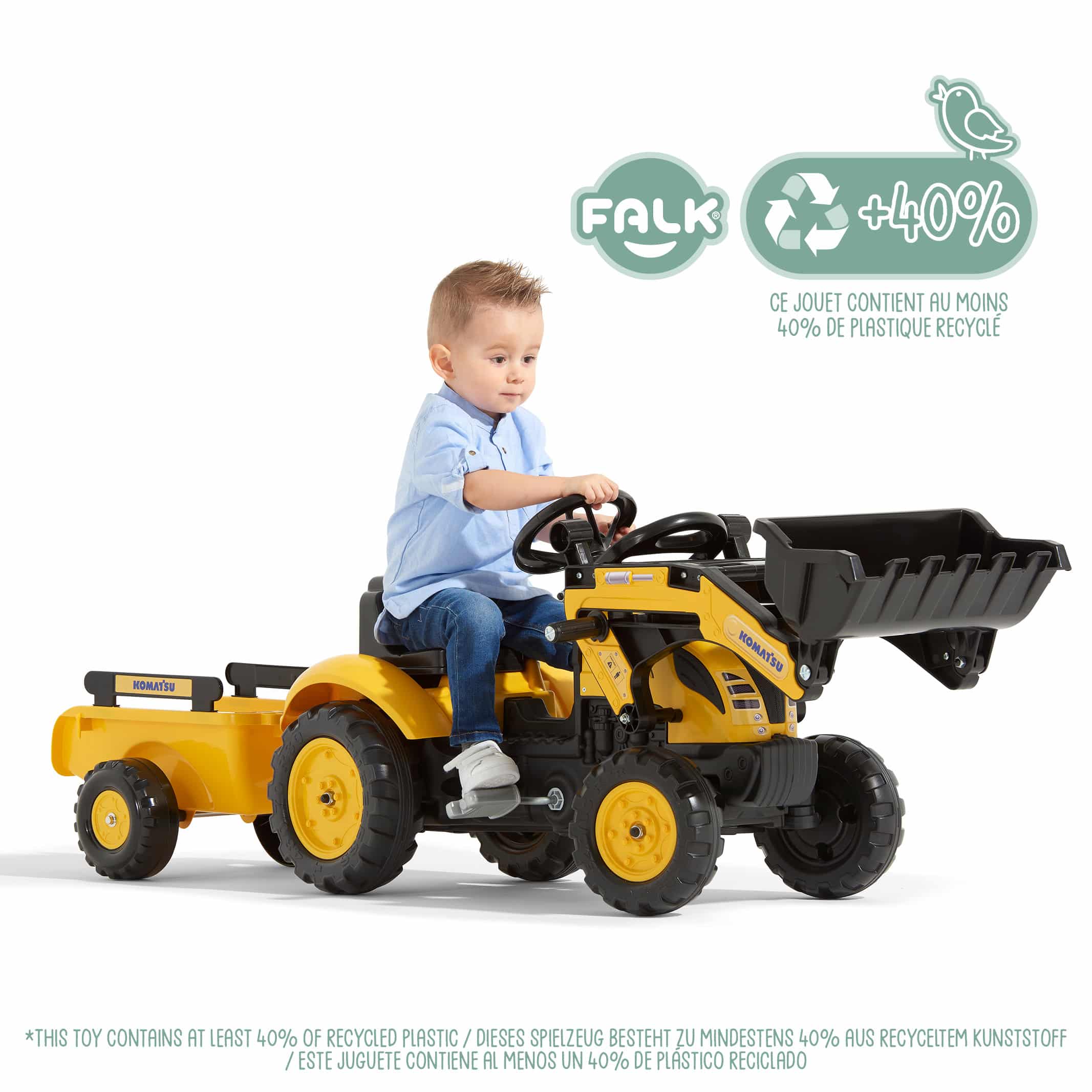 falk-komatsu-baggerlader-trettraktor-mit-anh-nger image 2