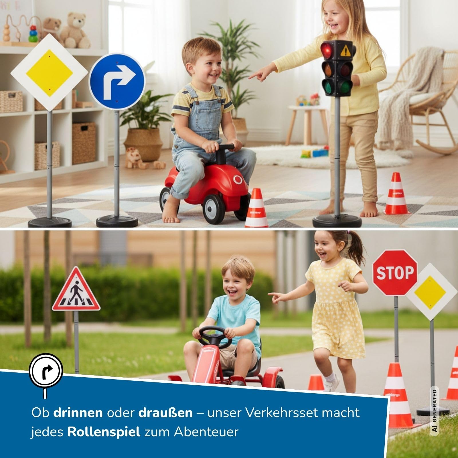 alldoro-lernen-besch-ftigung-xxl-verkehrsset-ampel-blitzer-10-schilder image 3