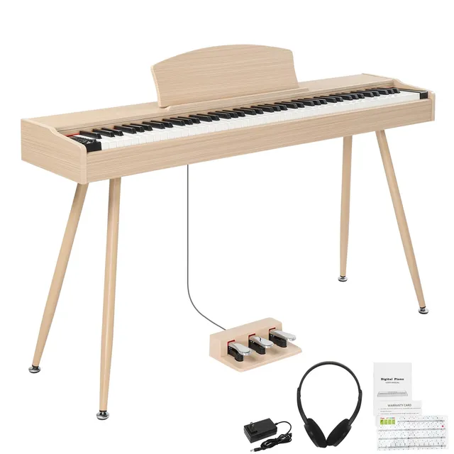 lalaho-e-piano-88-tasten-gewichtet-digitalpiano-naturholz-3-pedale image 1