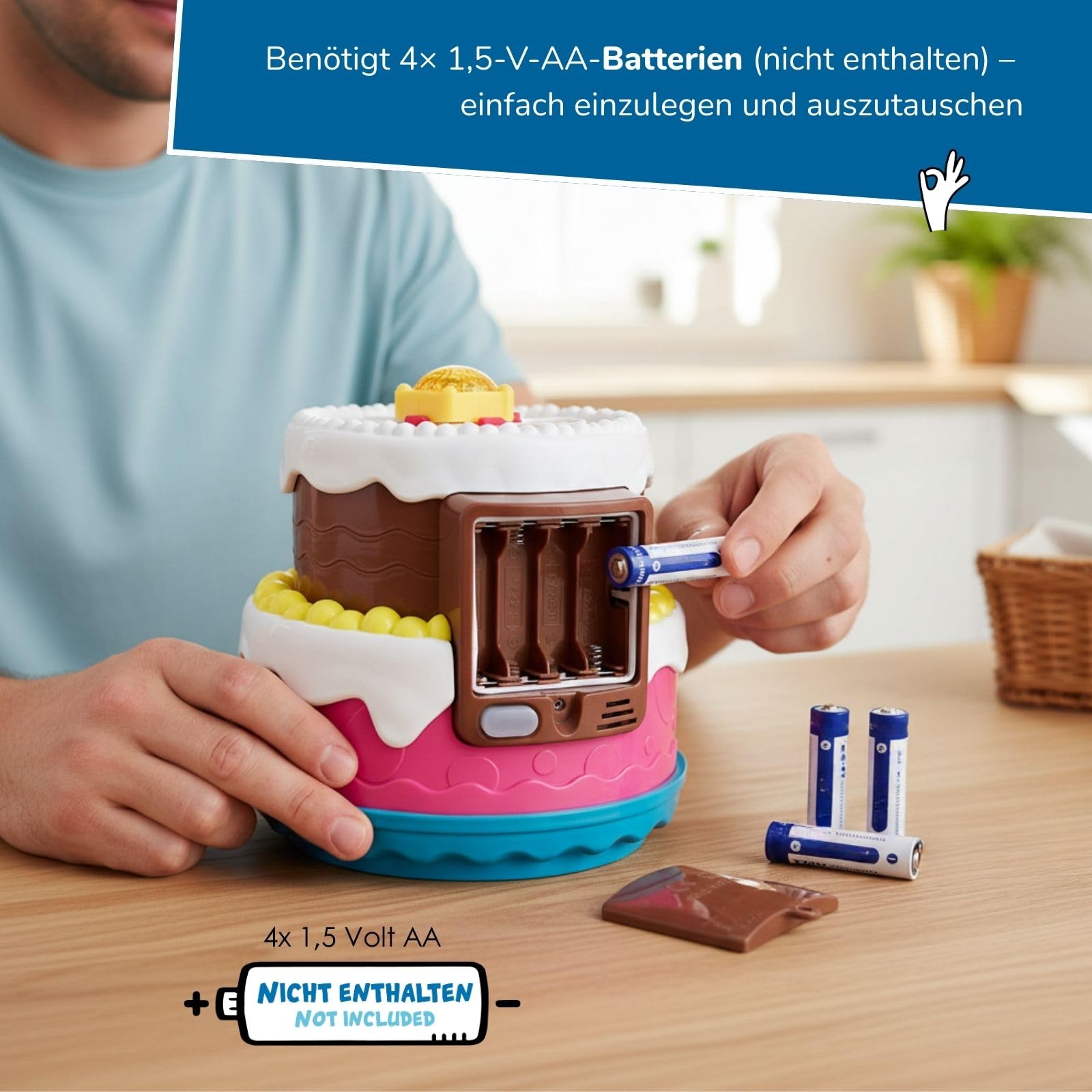 alldoro-seifenblasen-torte-seifenblasenmaschine-mit-licht-sound-118ml image 6