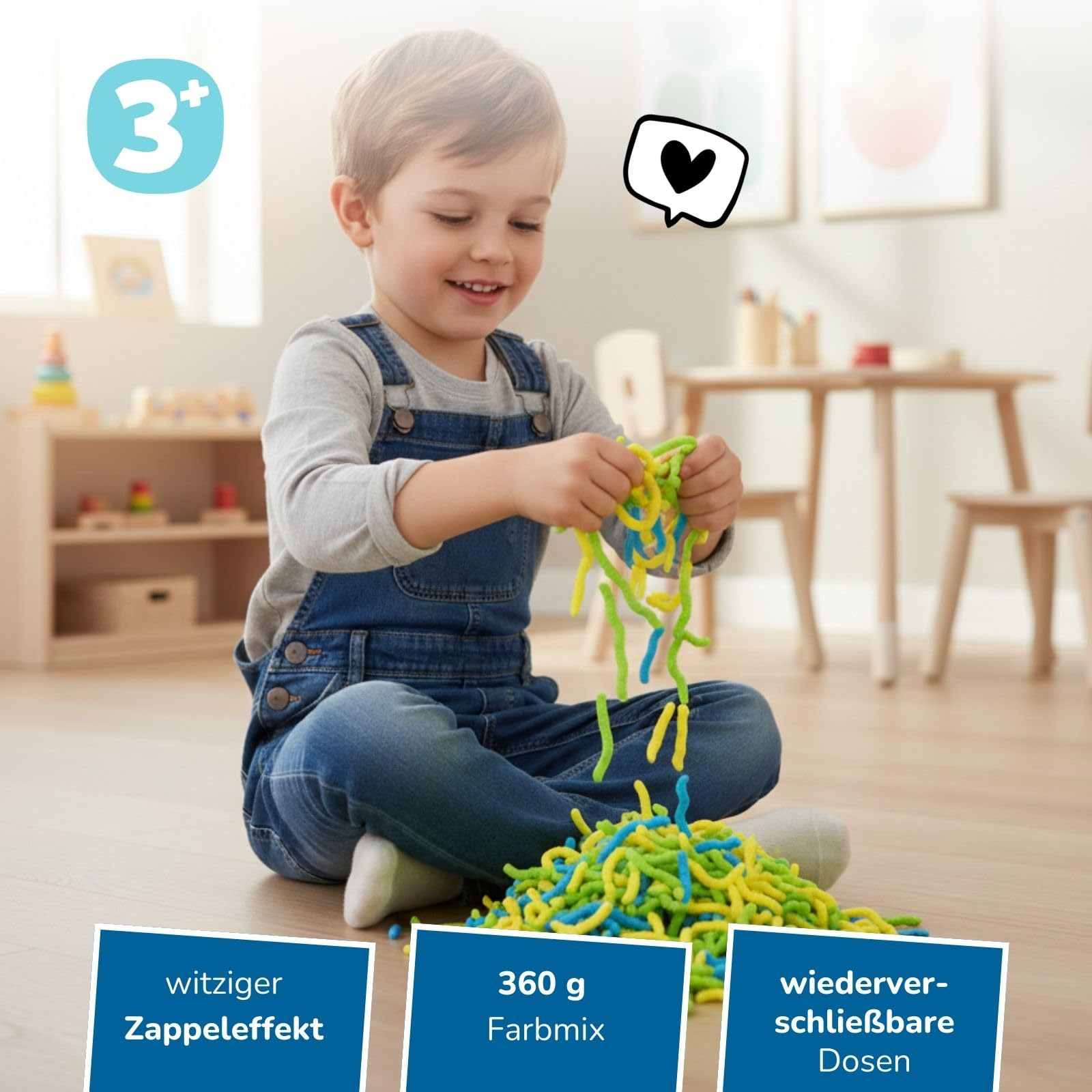 alldoro-motorik-squishy-worms-3er-set-120-g-gelb-blau-gr-n-knete image 2