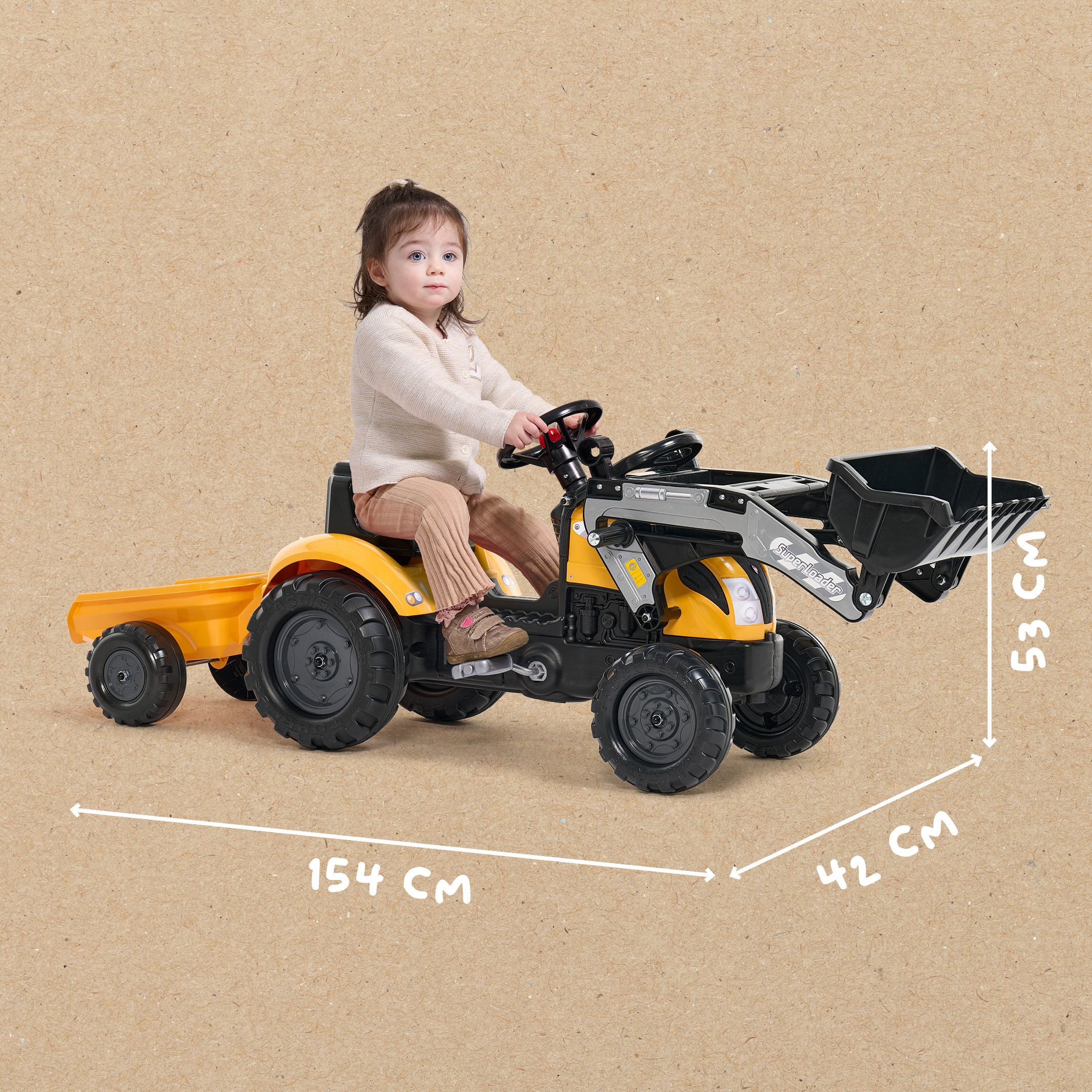 falk-tractopelles-mighty-builder-tret-traktor-anh-nger image 5