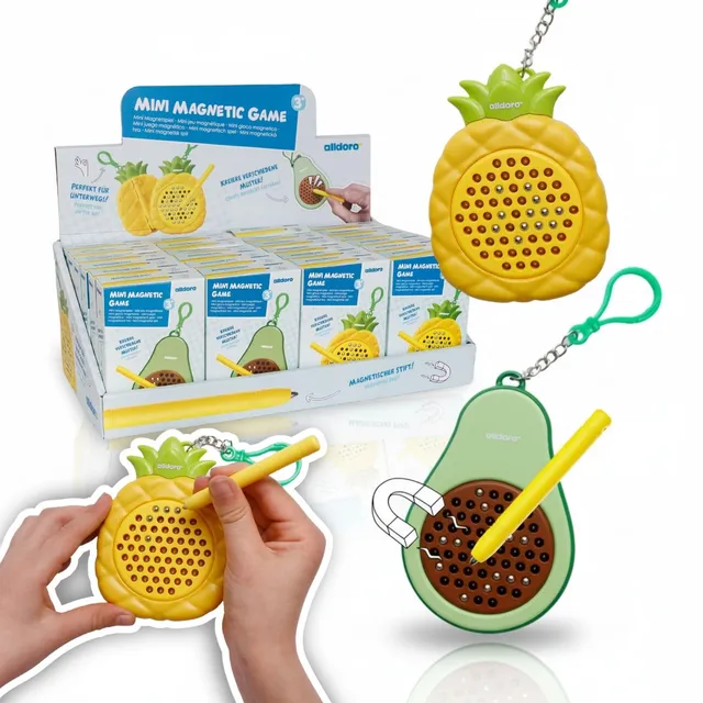 alldoro-motorikspielzeug-mini-magnetspiel-24er-avocado-ananas image 1