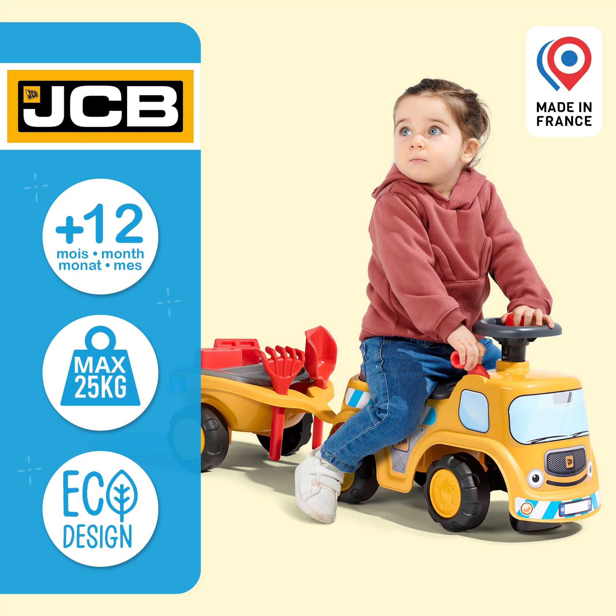 falk-jcb-aufsitz-lastwagen-rutschauto-mit-anh-nger image 4