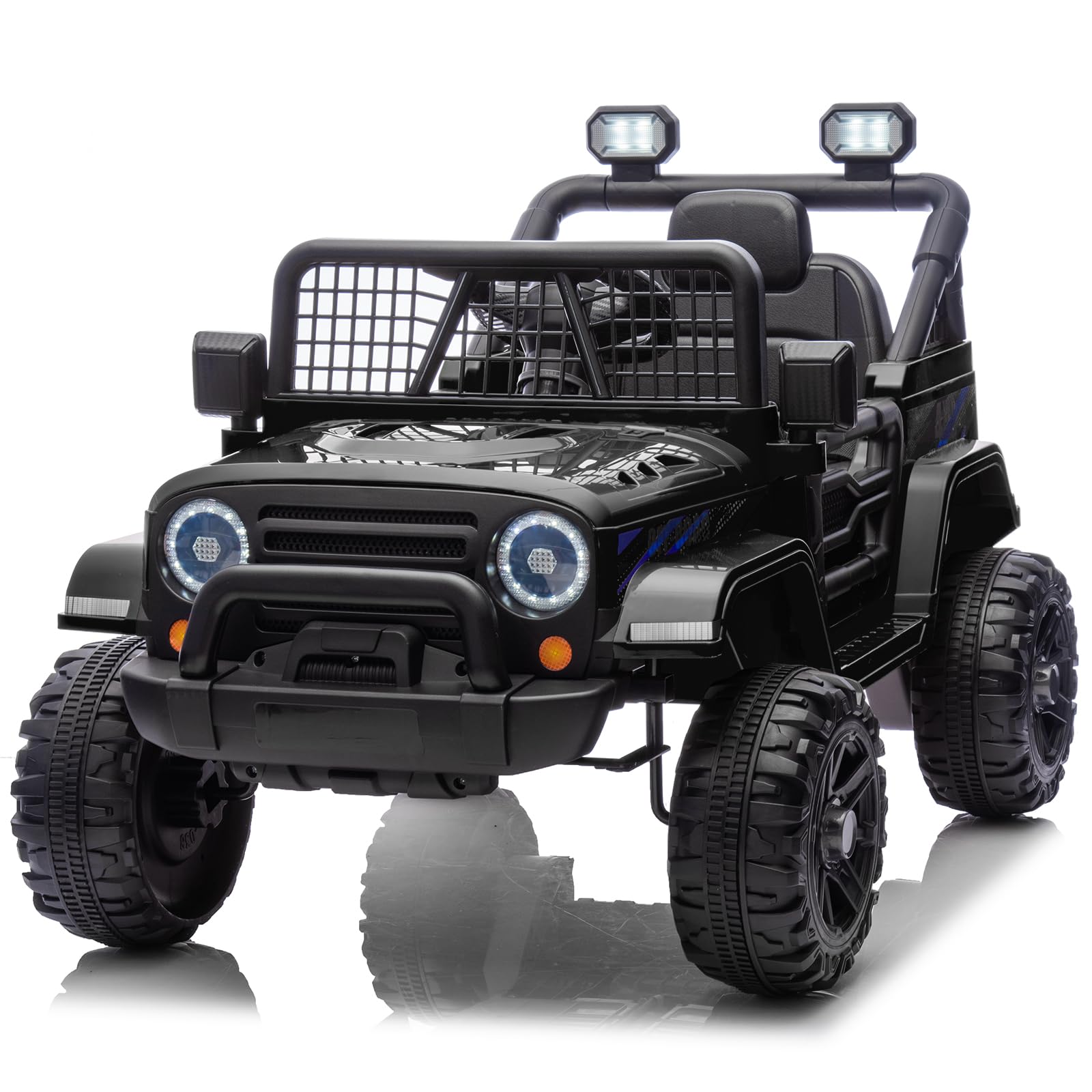 lalaho-elektroauto-kinder-12v-schwarz-mit-fernbedienung image 1