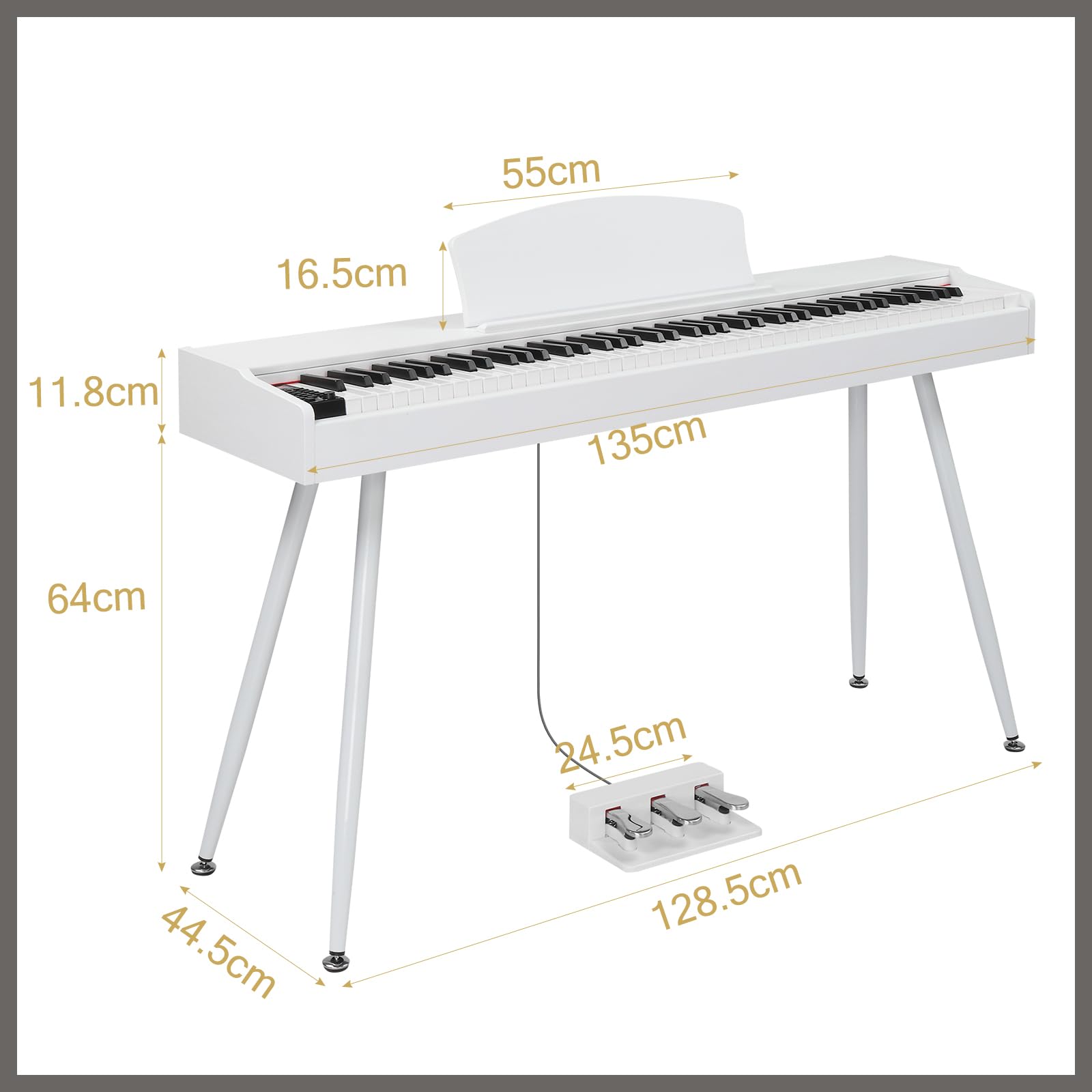 lalaho-e-piano-88-tasten-gewichtet-digitalpiano-wei-3-pedale image 2