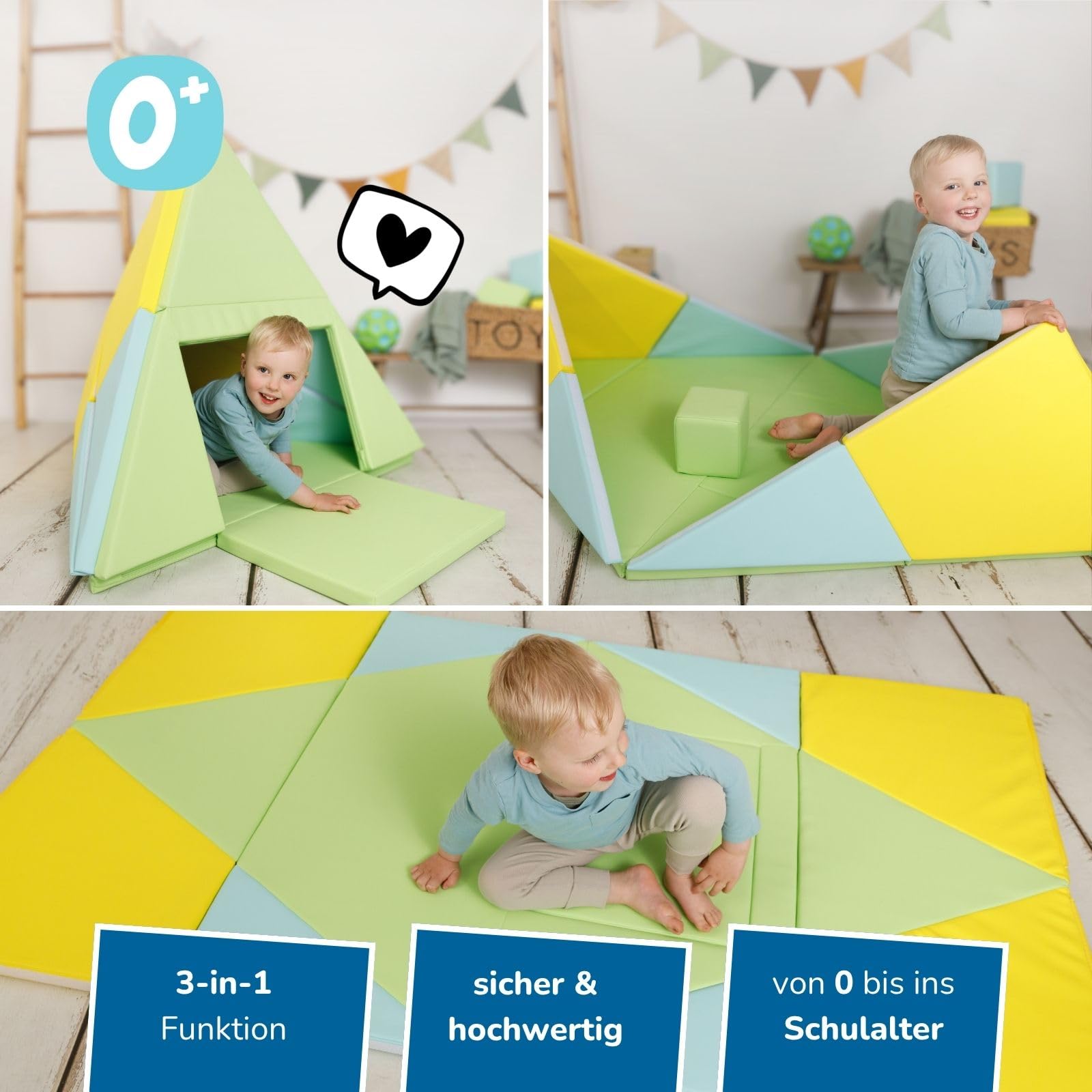 alldoro-3-in-1-spielmatte-182x105cm-tipi-boot image 2