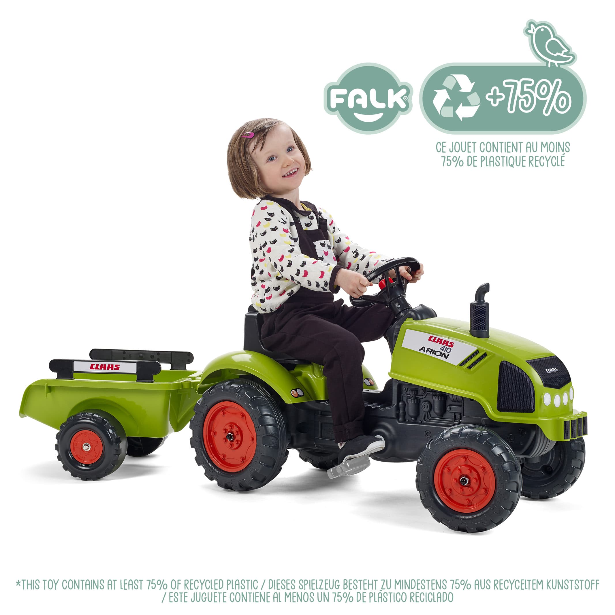 falk-trettraktor-claas-pedaltraktor-motorhaube-2-5-jahre image 2