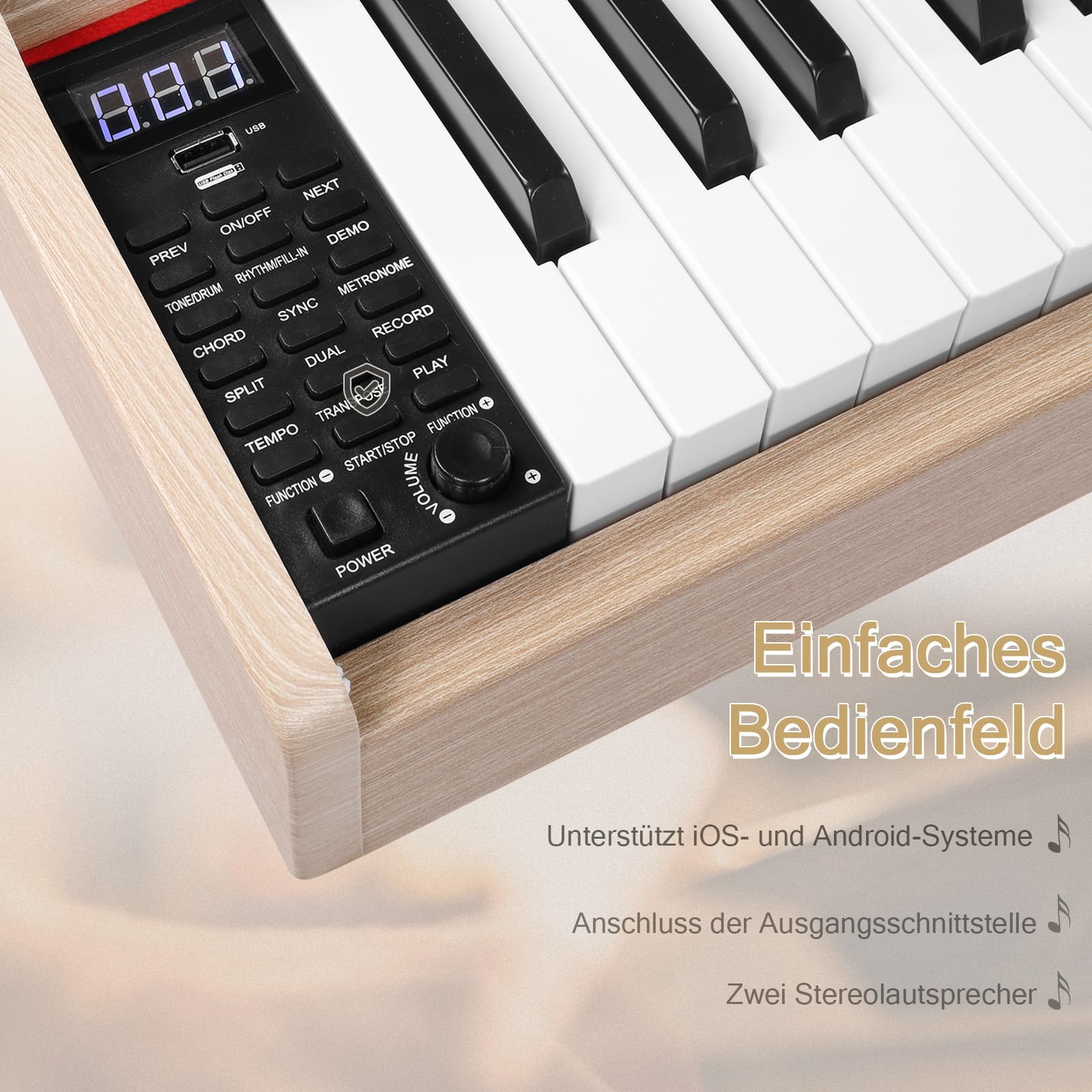 lalaho-e-piano-88-tasten-gewichtet-digitalpiano-naturholz-3-pedale image 4