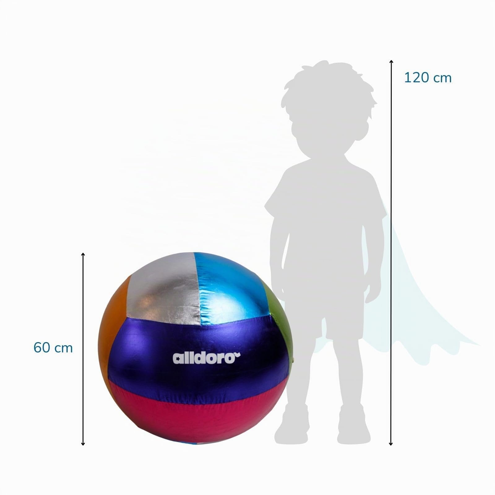 alldoro-60299-xxl-ball-metallic-60-cm-aufblasbar image 6