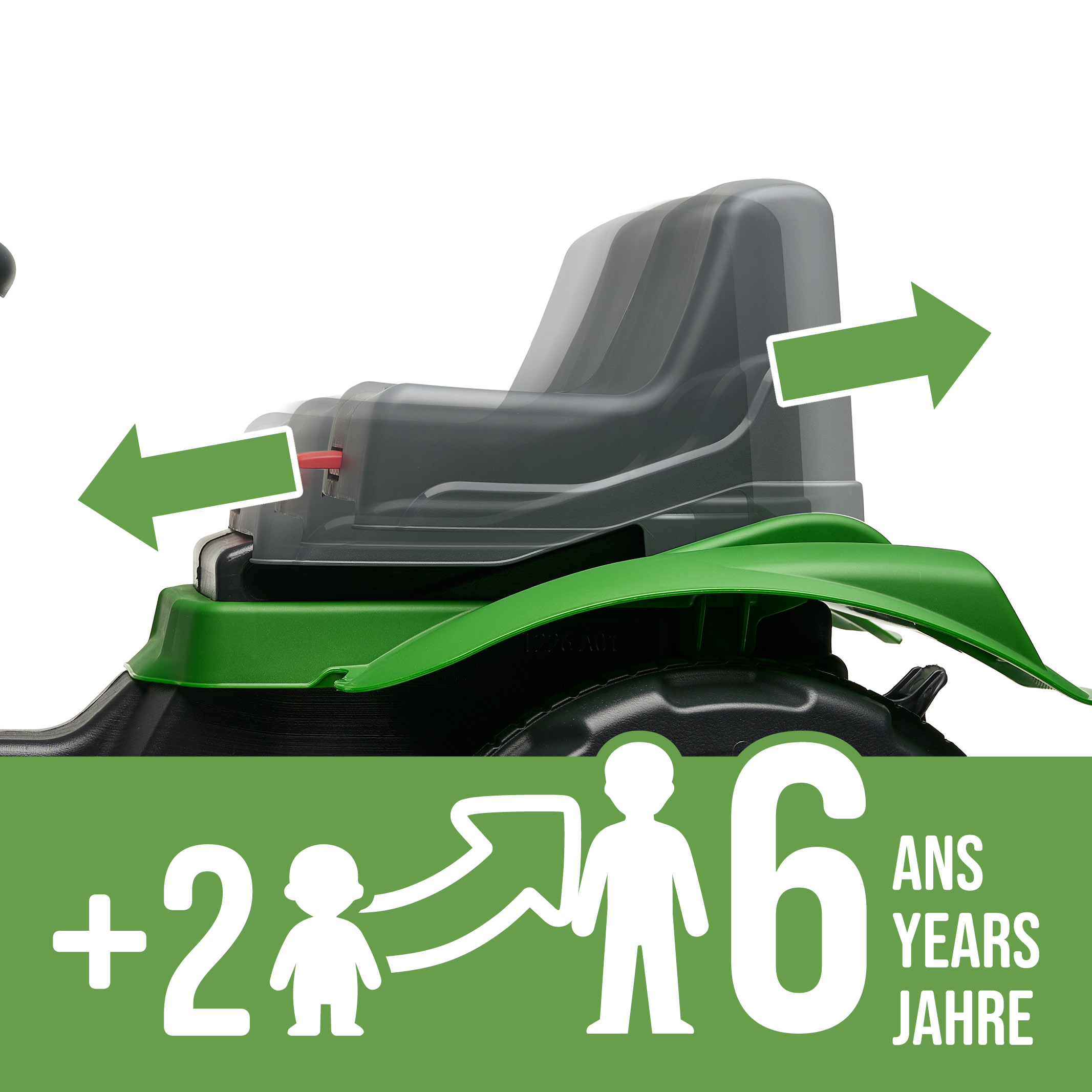 falk-terra-maxx-trettraktor-mit-anh-nger-motorhaube-2-6-jahre image 4