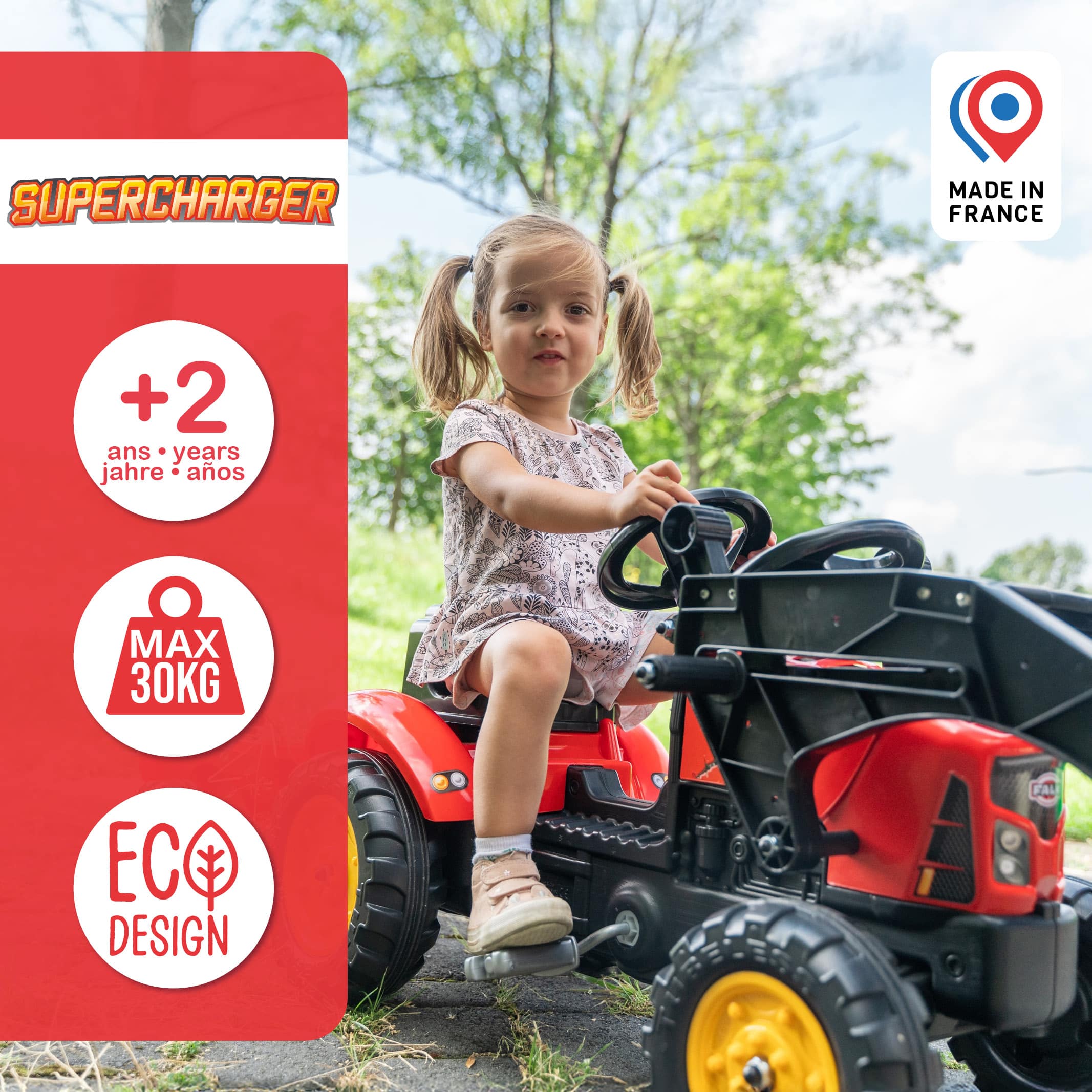 falk-supercharger-trettraktor-mit-anh-nger-2-5-jahre image 4