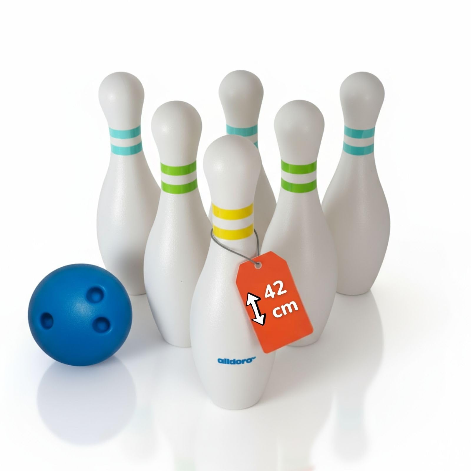alldoro-xxl-bowling-set-kinder-6-pins-kugel-mit-tasche image 1